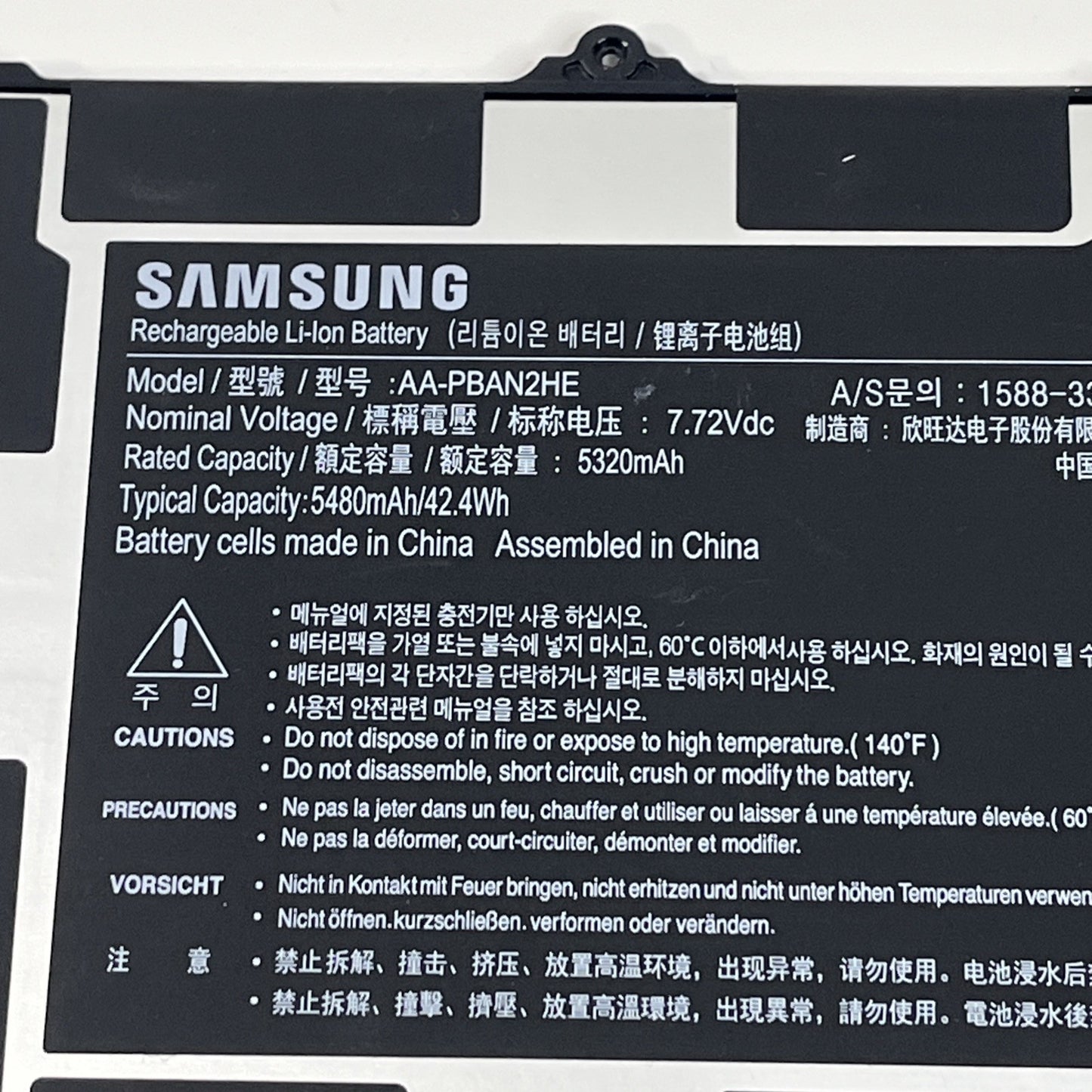 Genuine Samsung Chromebook XE345XDA Battery AA-PBAN2HE Good Health