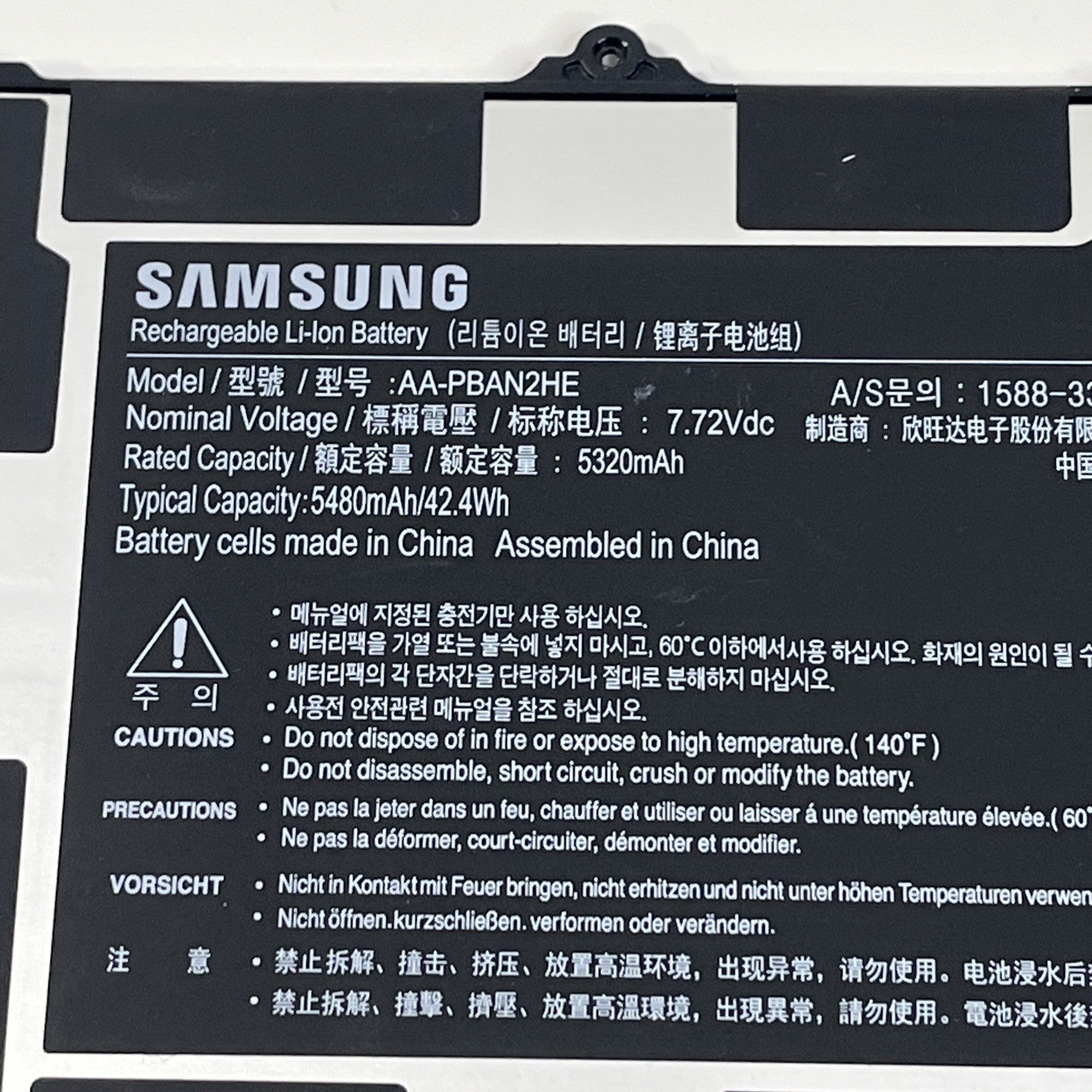 Genuine Samsung Chromebook XE345XDA Battery AA-PBAN2HE Good Health