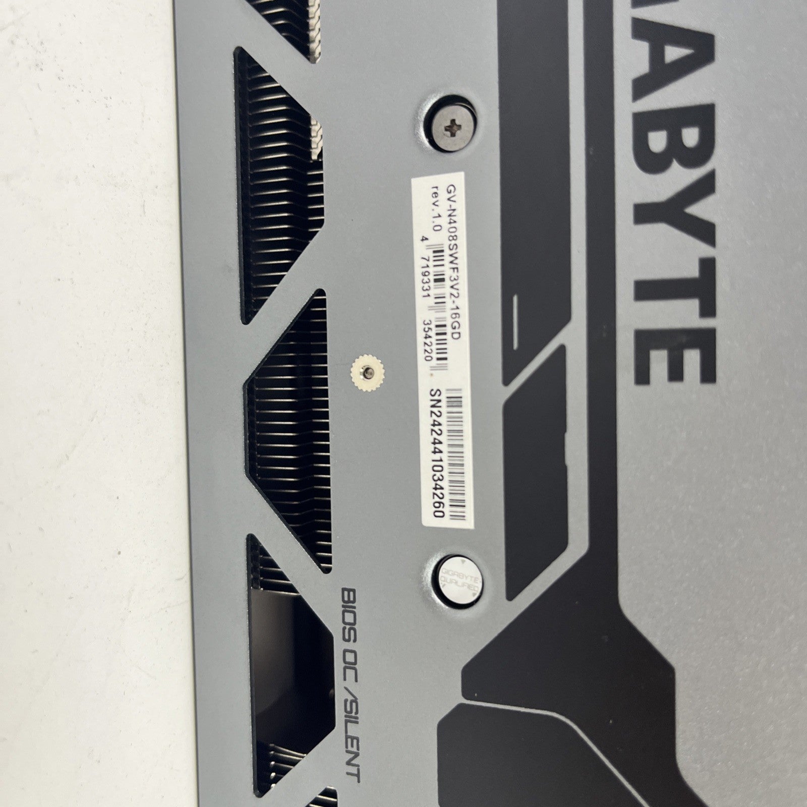 GIGABYTE GeForce RTX 4080 Super WINDFORCE 16GB GDDR6X . Powers Up, No Display.