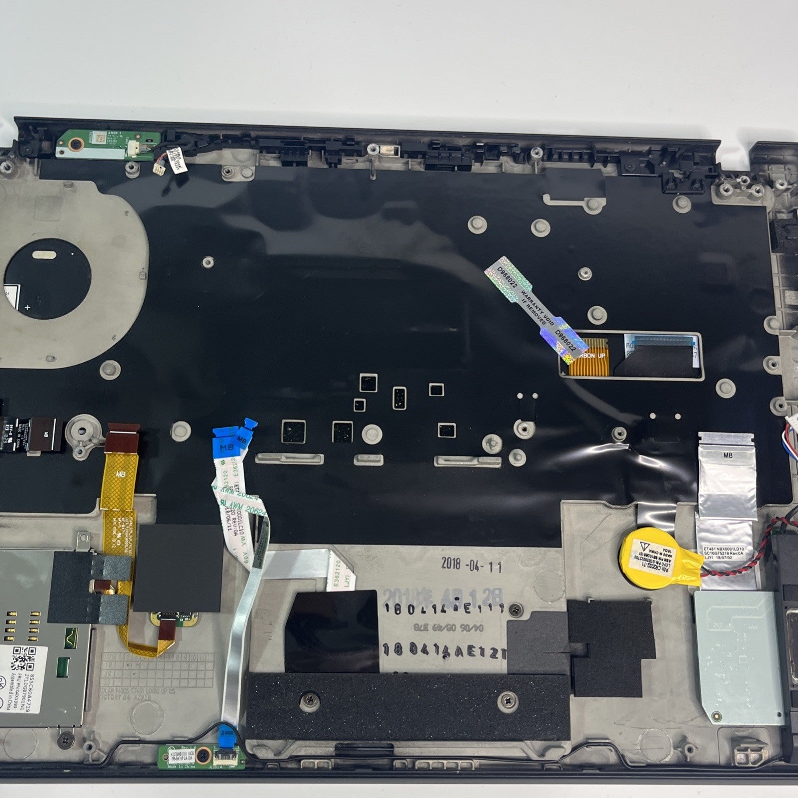 Genuine Lenovo ThinkPad T480S Complete Palmrest ,usb Board & Speaker Case Cover