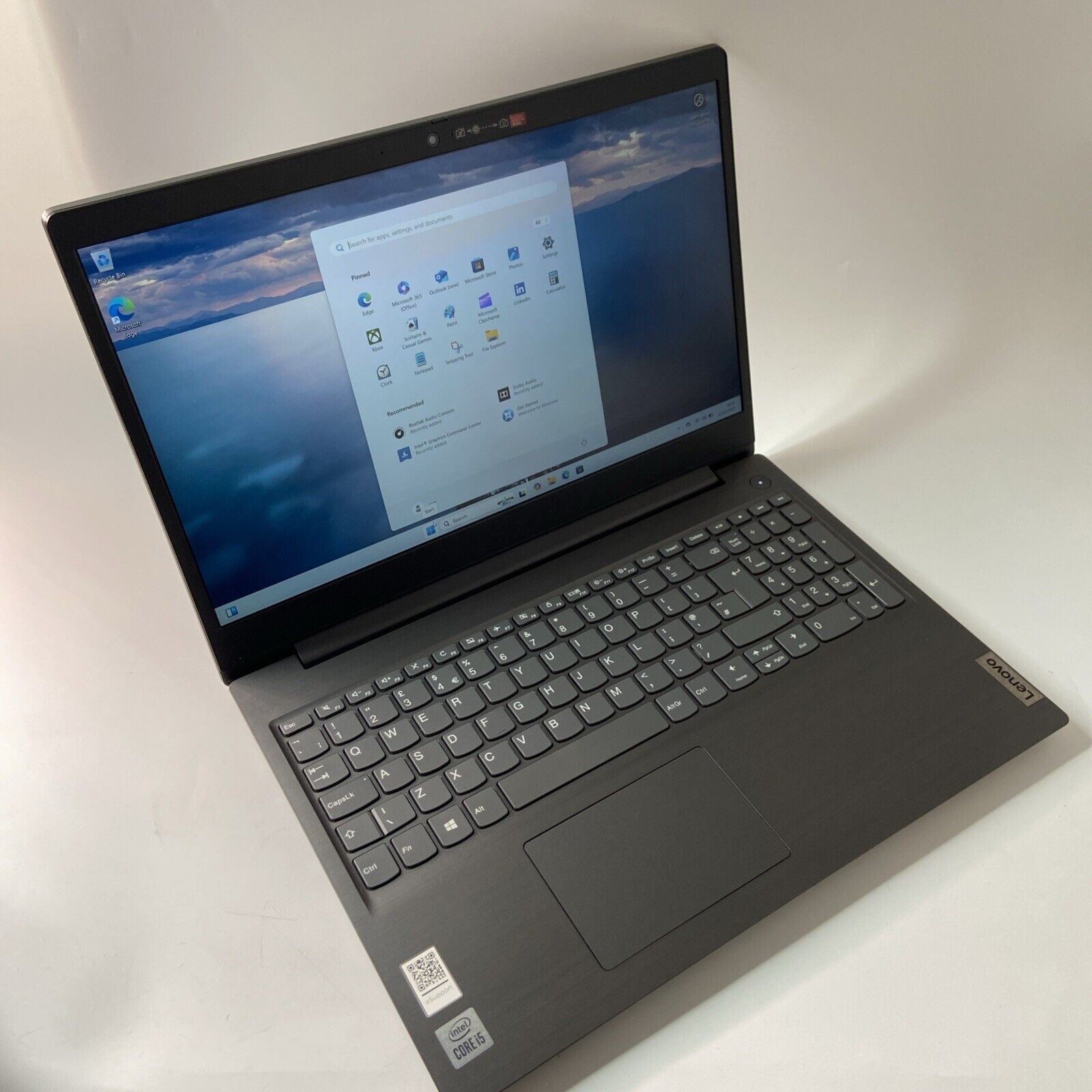 Lenovo V15 IML 15.6” FHD Laptop - Intel Core i5-10210U 8GB RAM 256GB SSD Win 11