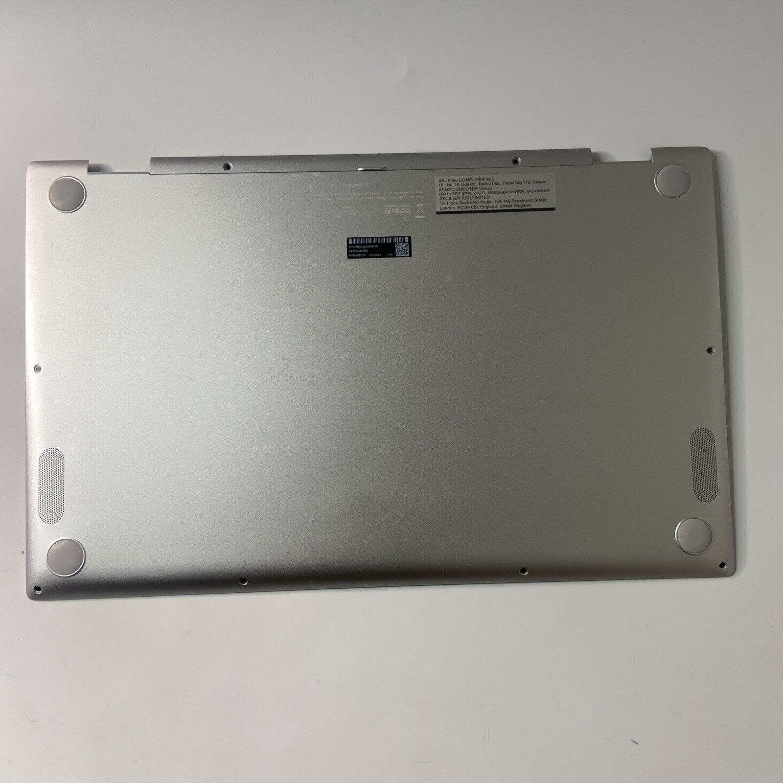 Asus Chromebook Flip C434T Base Chassis Bottom Case Cover Silver 13N1-7EA0521