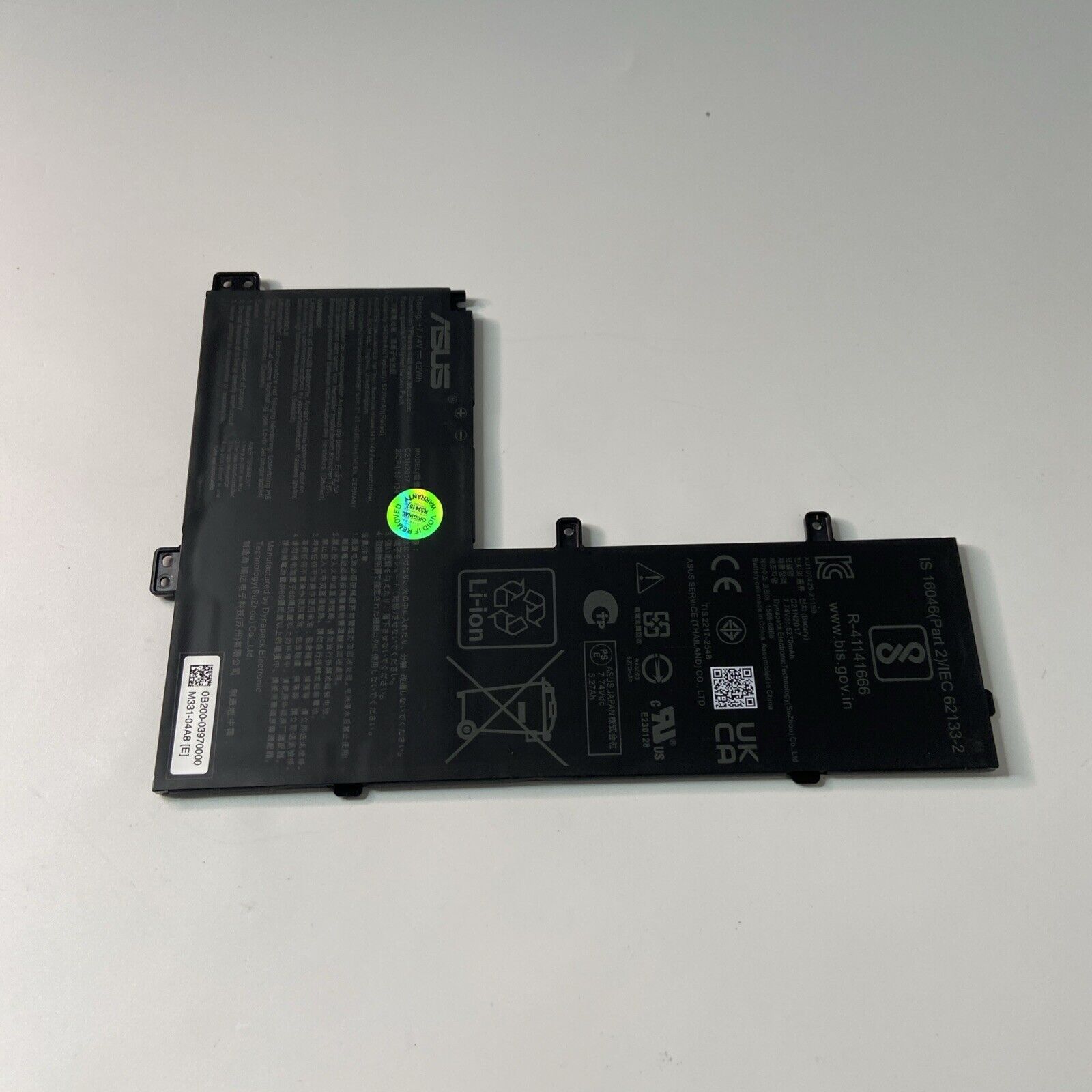 Genuine Asus CHROMEBOOK CX1500CKA-DH44F Laptop Battery 5428mAh 42Wh