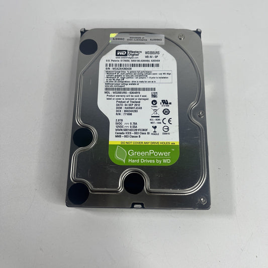 Western Digital GreenPower 2TB, SATA, 3.5" Internal Hard Drive - Green...