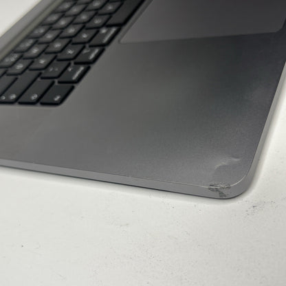 Genuine MacBook Pro16" A2141-2019 Palmrest keyboard Trackpad.  Bit Crack At Side