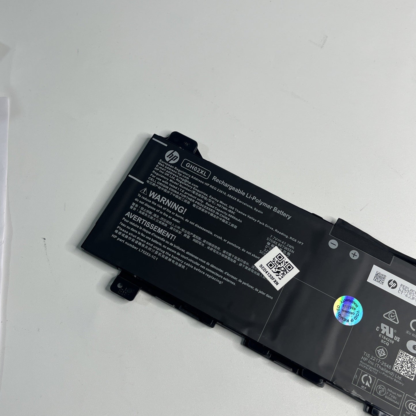 HP ChromeBook 14A-(CA,NA) OEM Li-Polymer Battery 47.3Wh 7.7V 6000mAh L75783-005