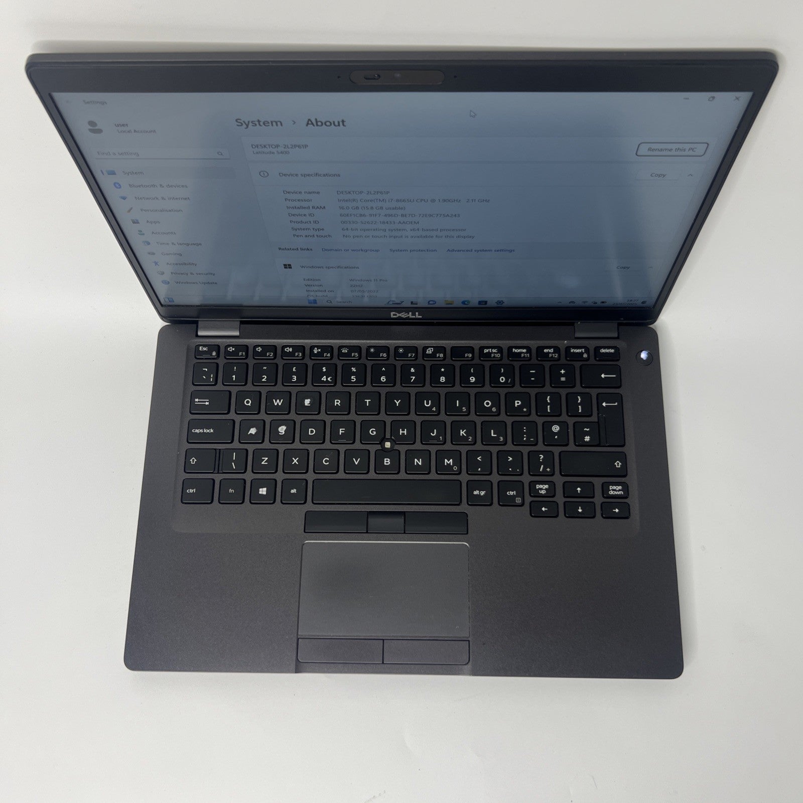 Dell Latitude 5400 i5-8665U 8th Gen 16GB Ram 512GB SSD 14.0" FHD Window 11