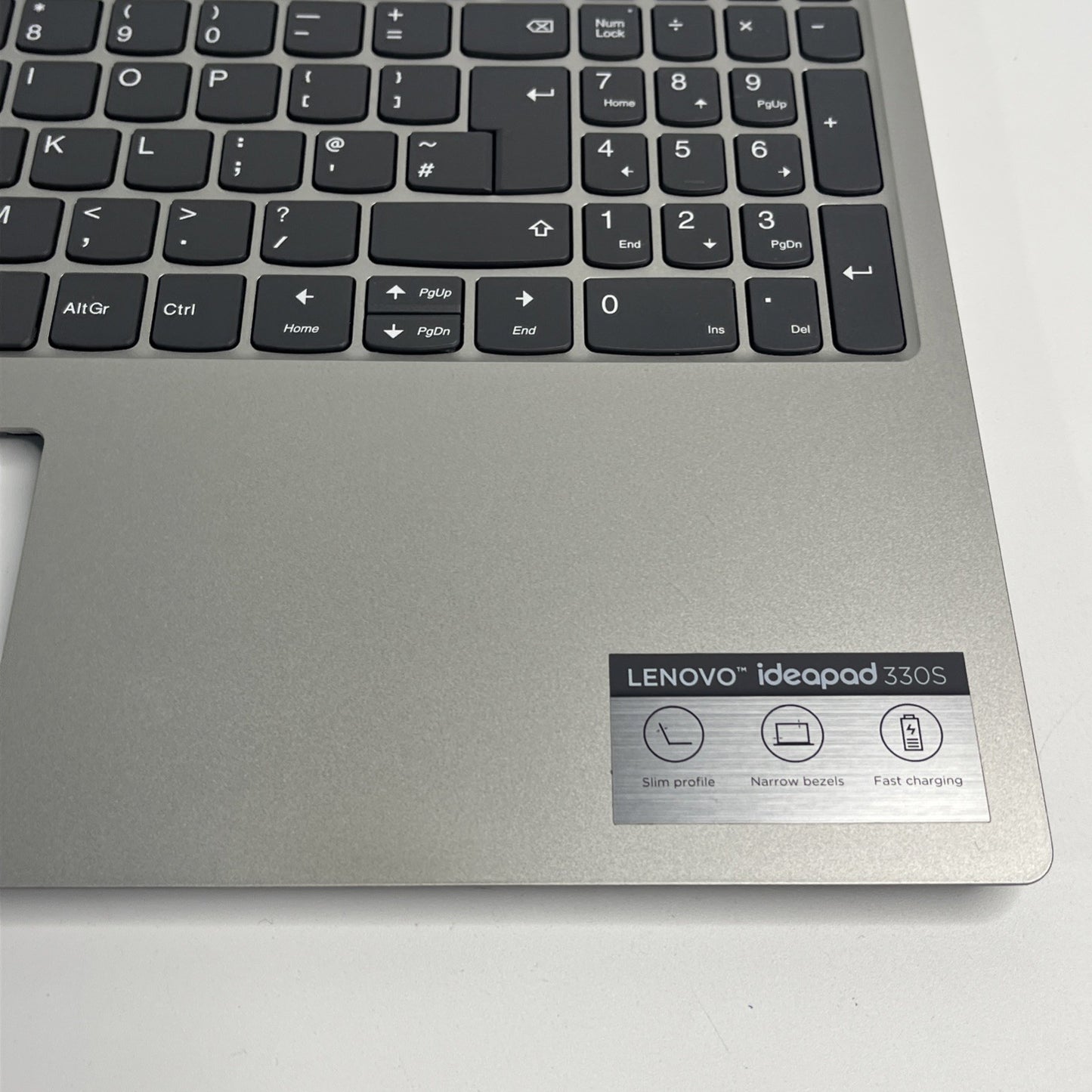 Genuine Silver Lenovo IdeaPad 330S-15IKB  Palmrest Keyboard And Speakers