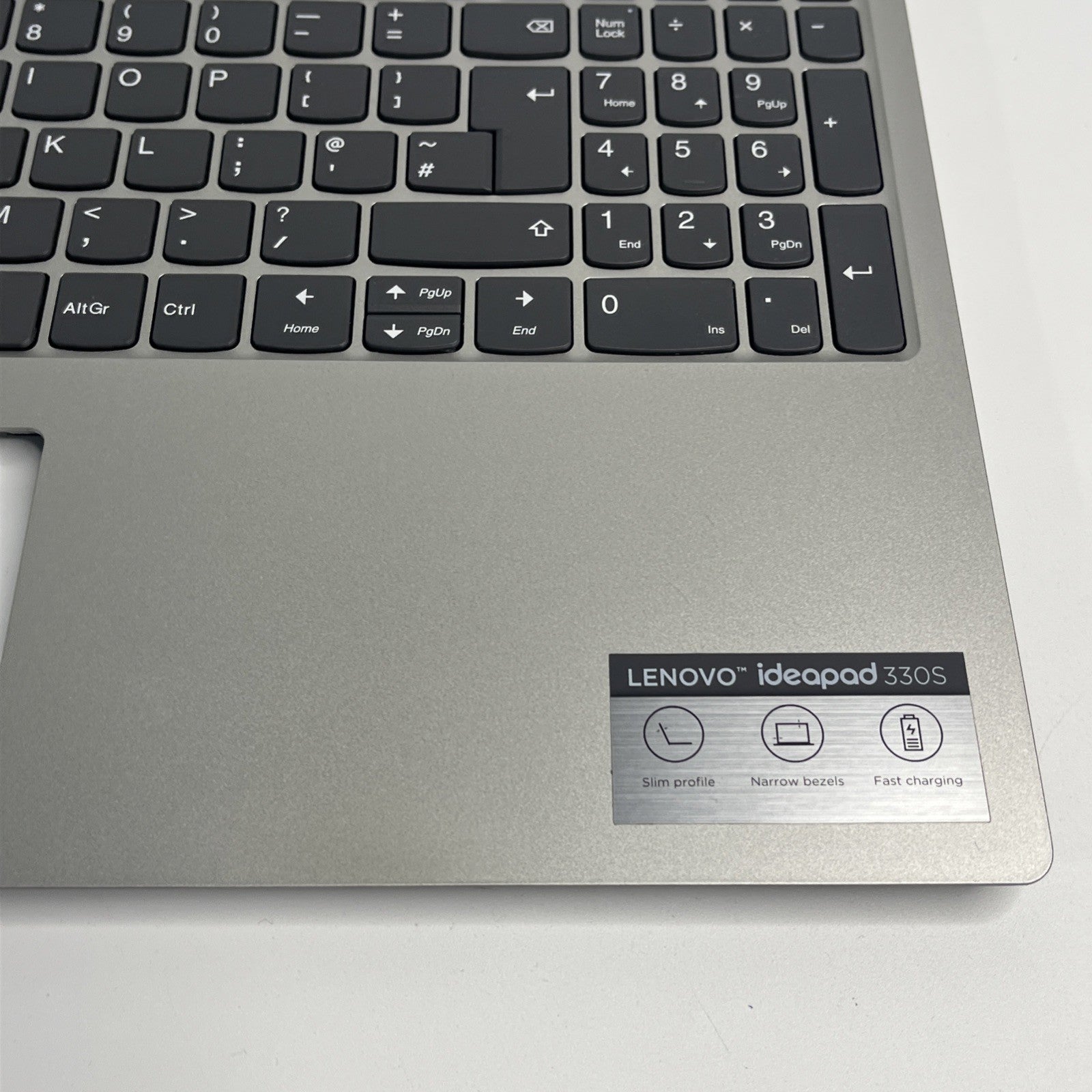 Genuine Silver Lenovo IdeaPad 330S-15IKB  Palmrest Keyboard And Speakers