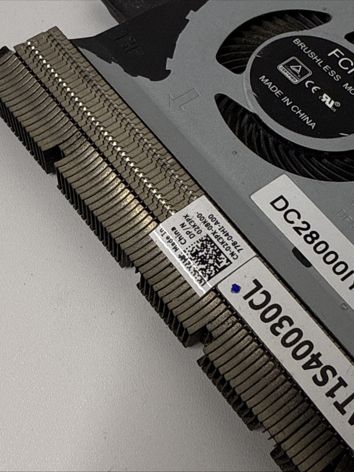 Dell Latitude 5580 CPU Heatsink and Cooling Fan 09VK27 02K3PX