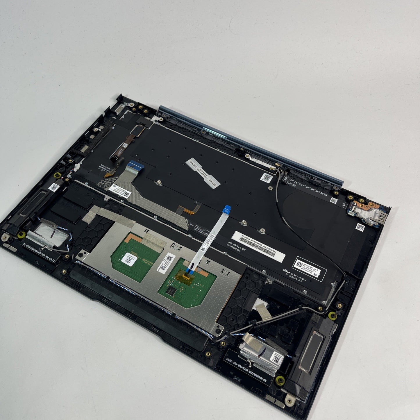 Blue ASUS ZENBOOK 14 FLIP OLED UX3402V Palmrest, Keyboard ,speaker & Touchpad.