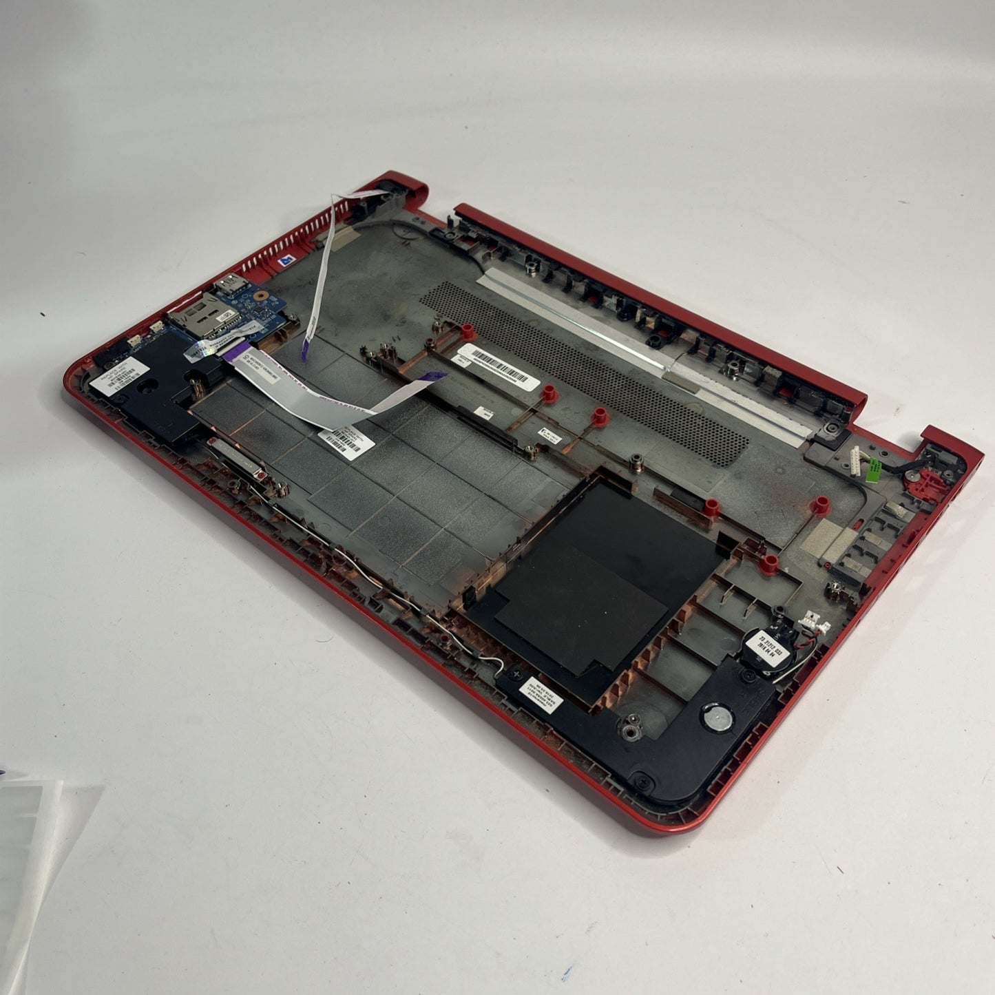 Genuine Red Hp Pavilion 15-BK060SA Bottom Base Cover Case, Speakers+ Usb Board.