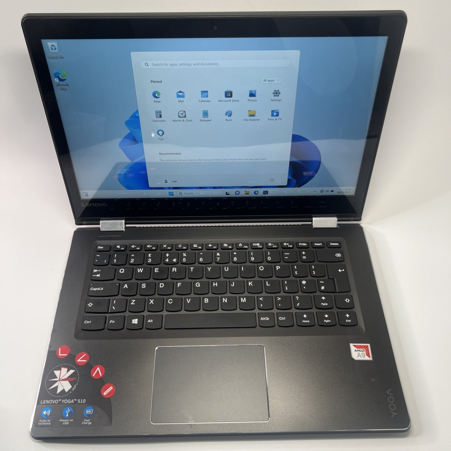 Lenovo Yoga 510-14AST AMD A9-9410 8GB RAM 1TB Touchscreen Laptop Windows 11