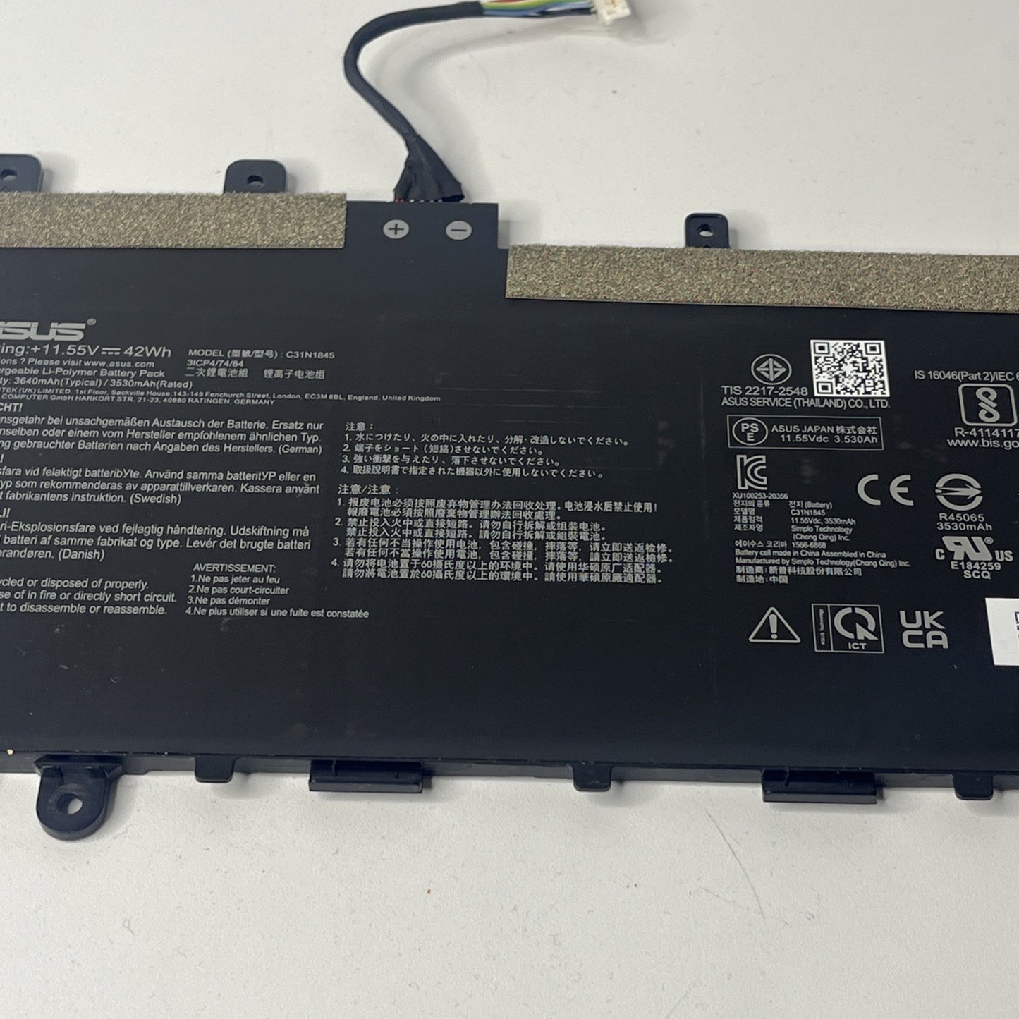 Genuine Asus Chromebook CX1400CMA Series C31N1845 Laptop Battery 3640mAh |