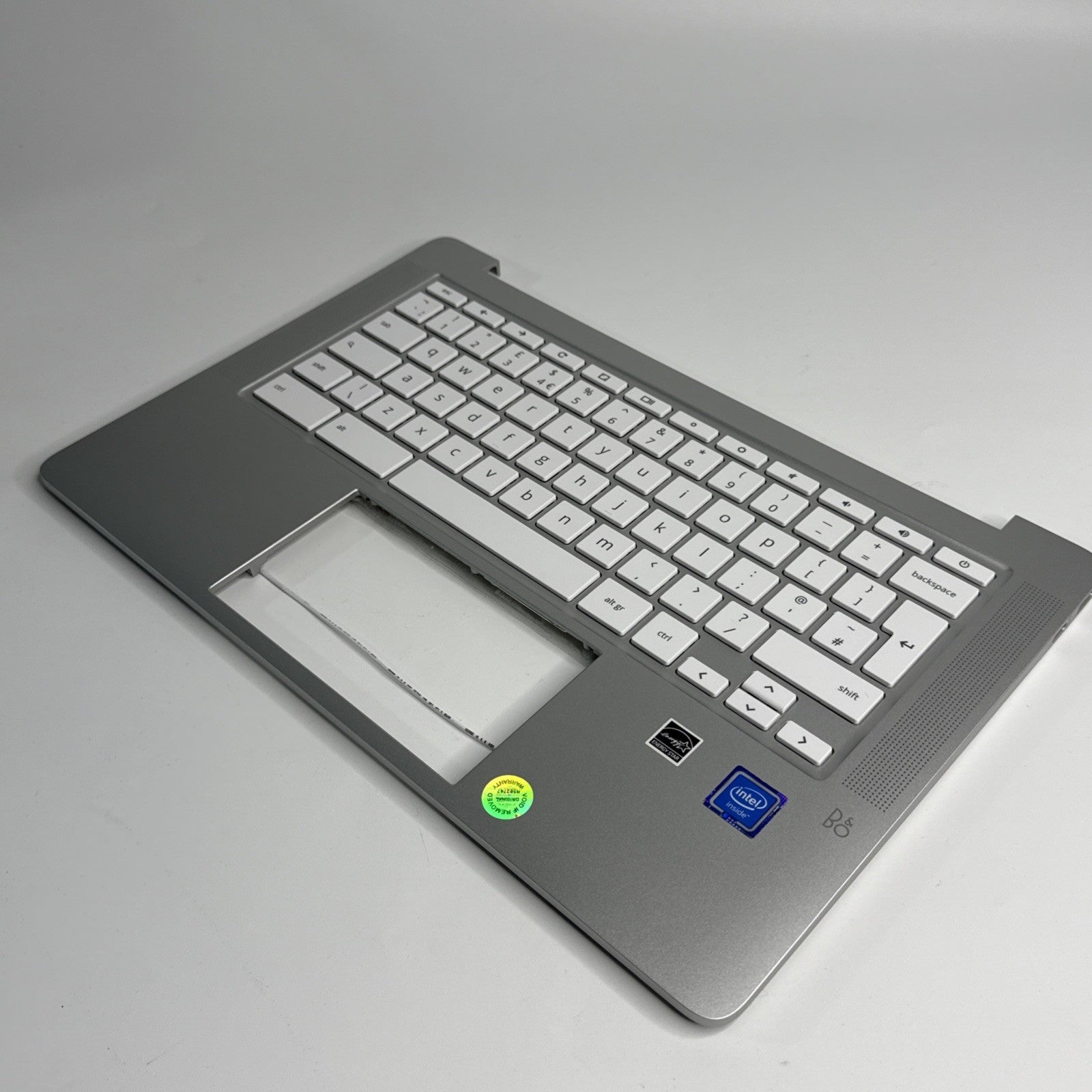 HP Chromebook 14A-NA0001sa Palmrest Cover Keyboard UK Sliver Speakers Genuine