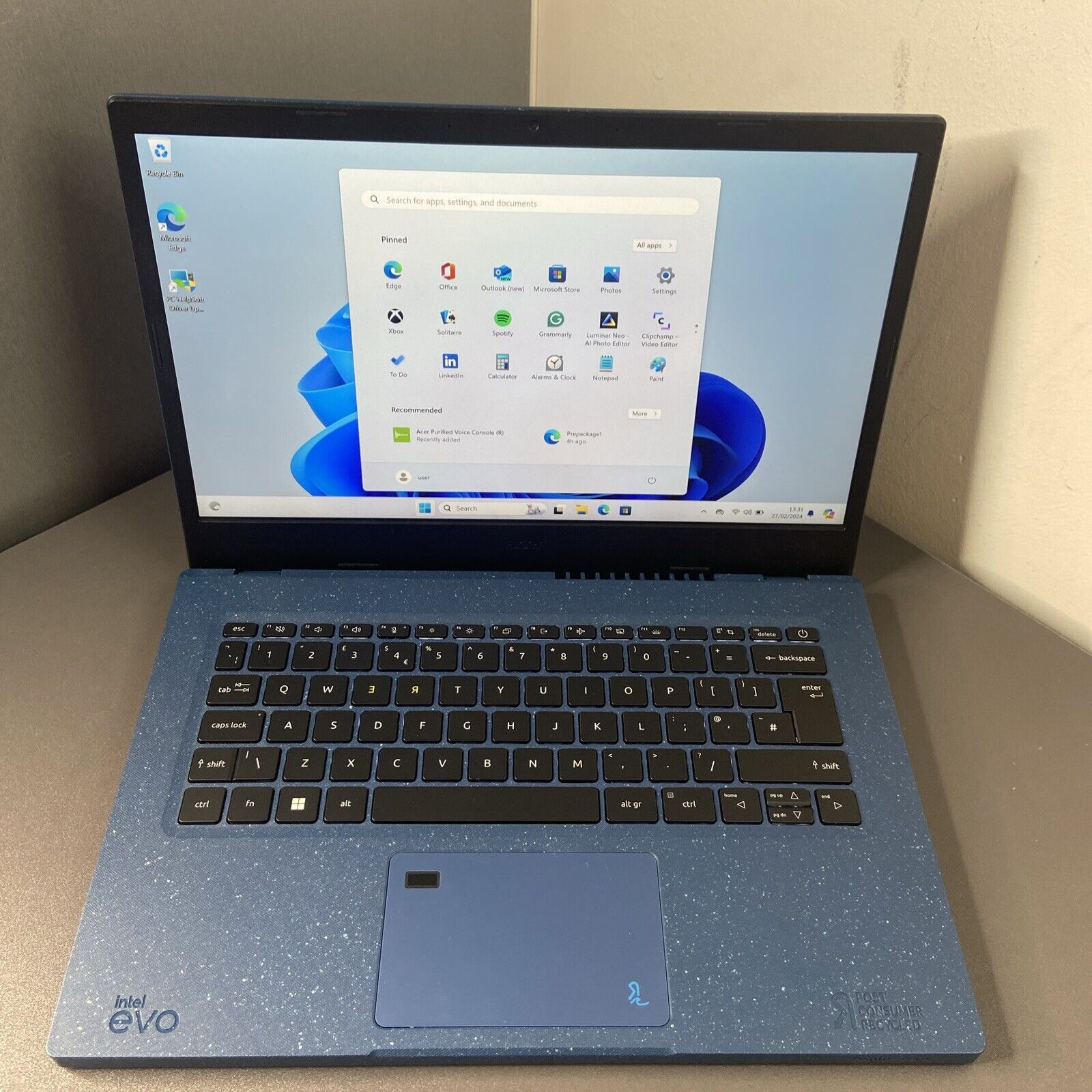 Acer Aspire Vero AV14-51-70MA FHD 14"  Intel i7 12th Gen 16GB RAM 256GB SSD