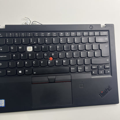 Genuine black Lenovo ThinkPad X1 Carbon 6th Gen Complete UK Palmrest.Missing Key
