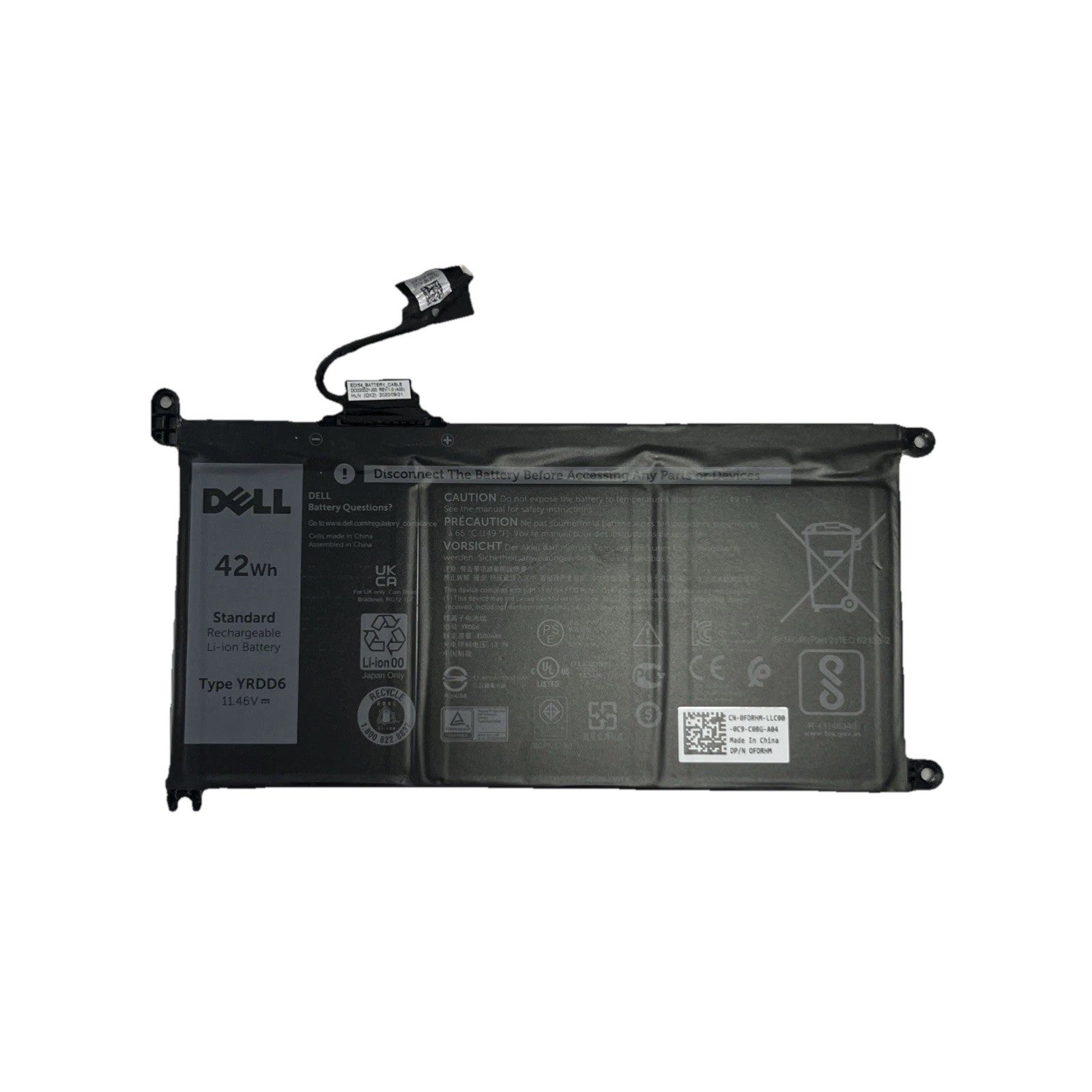 Dell Genuine Battery YRDD6 DP/N 0FDRHM (FAIR)