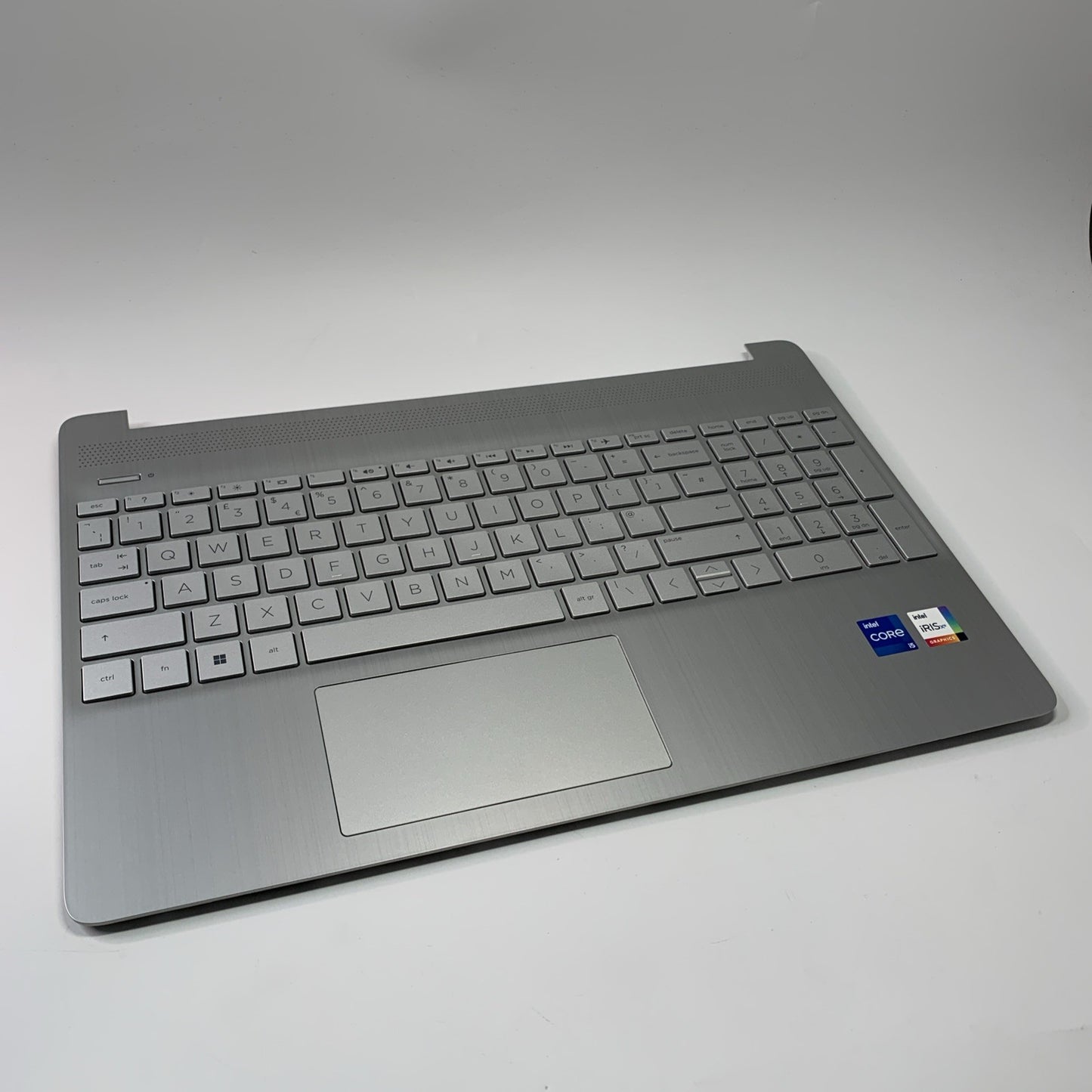 Genuine HP 15S-FQ 15S-EQ Complete Palmrest Cover UK Keyboard Silver L63578-031
