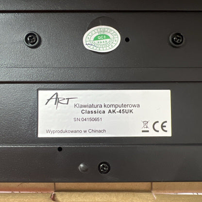 Classica Plus AK-45CU Wired Computer Keyboard UK Layout BLACK