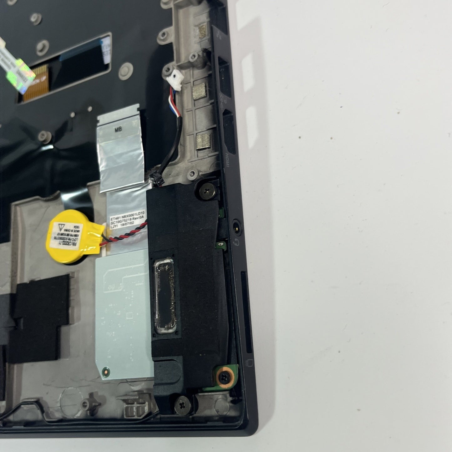 Genuine Lenovo ThinkPad T480S Complete Palmrest ,usb Board & Speaker Case Cover