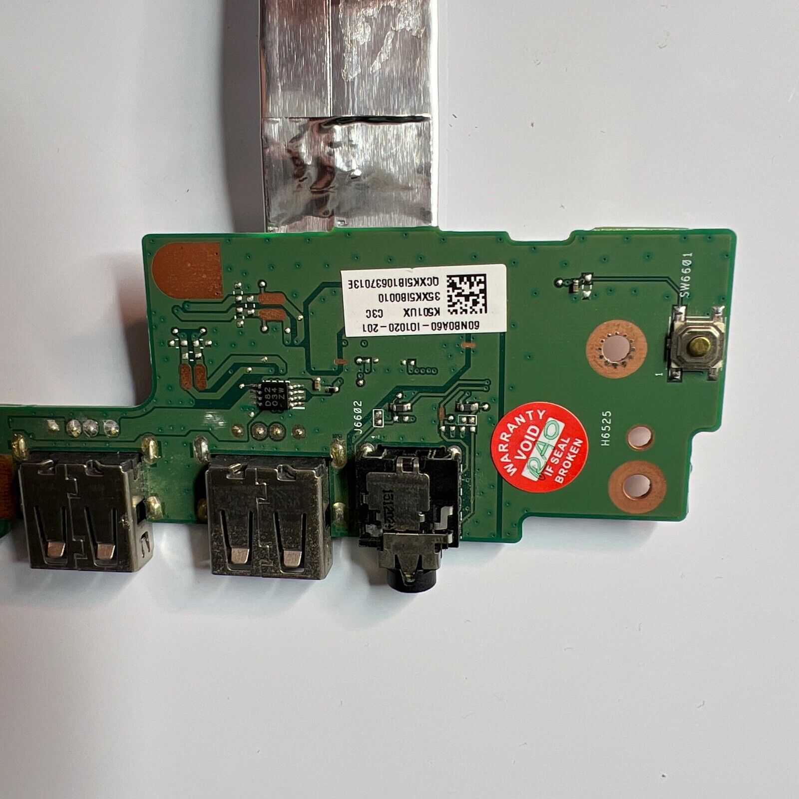 Asus K501U USB Audio Card Reader Board and Cable 60NB0A60-IO1020-201