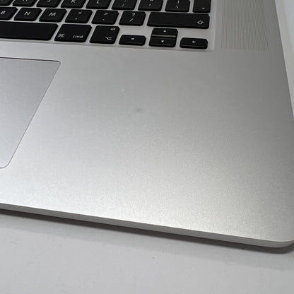 Macbook Pro Retina A1398 15" Mid 2015 Palmrest UK Keyboard Touchpad Silver