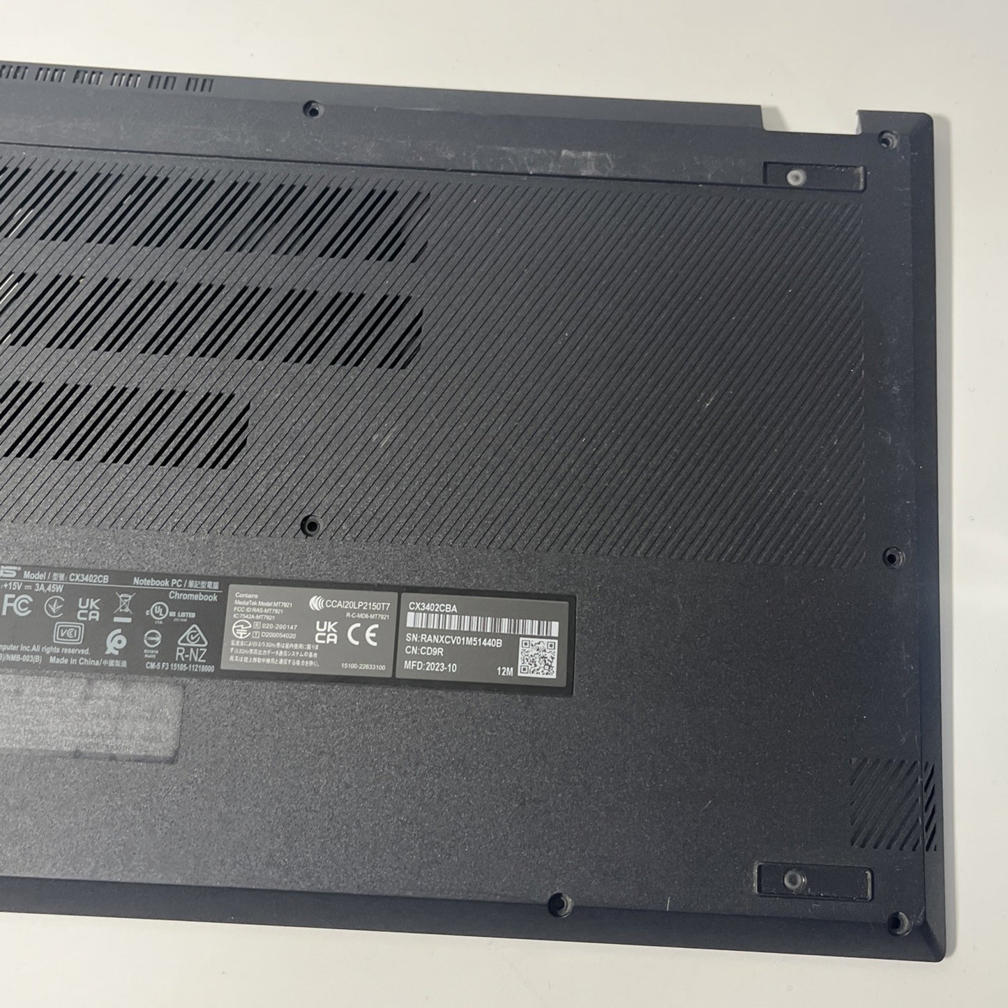 Genuine Asus Chromebook Plus CX34 CX3402CBA Base Cover Bottom Case 13N1-HSA0801