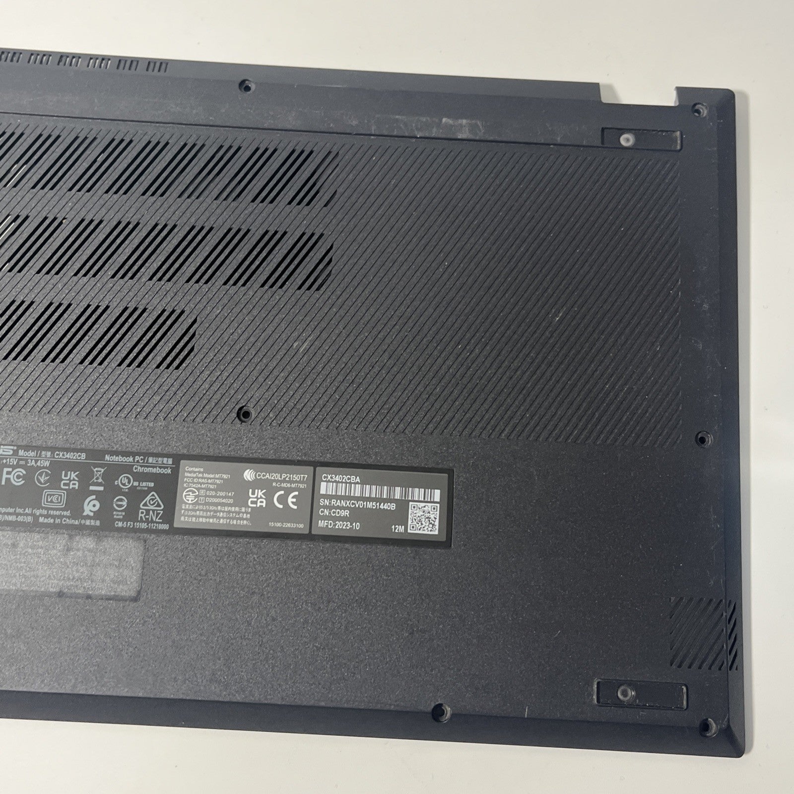 Genuine Asus Chromebook Plus CX34 CX3402CBA Base Cover Bottom Case 13N1-HSA0801