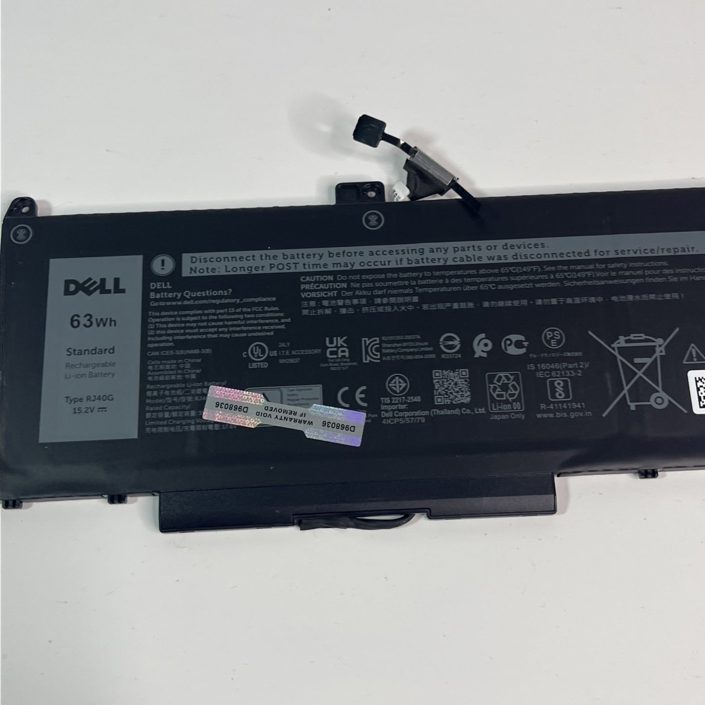 Genuine Dell Latitude 5520 Battery RJ40G Battery Health GOOD
