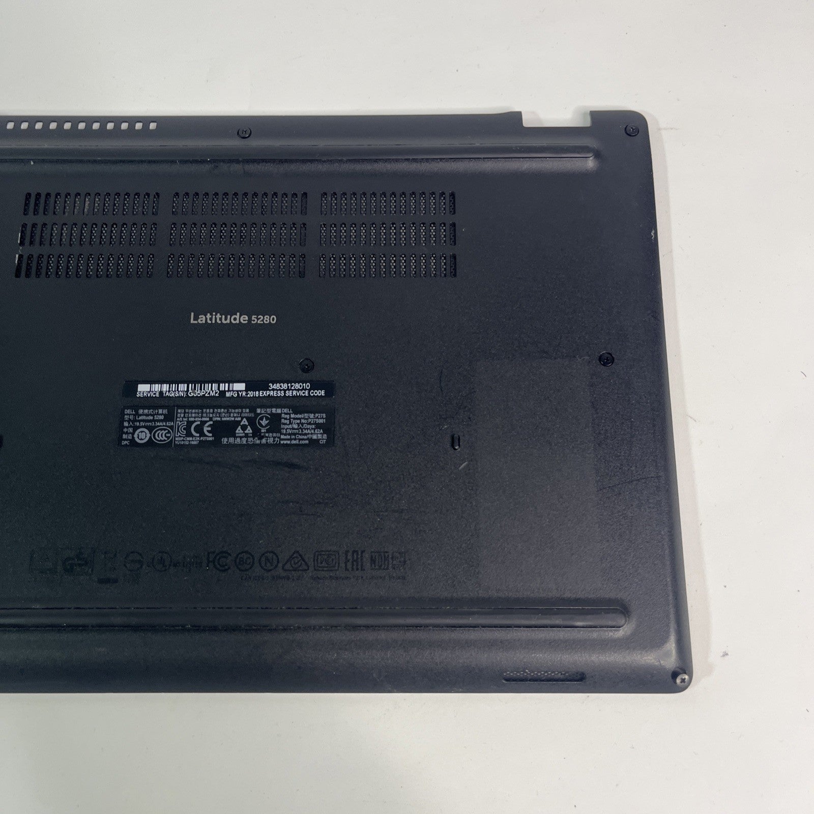 Genuine Black Dell Latitude 5280 Bottom-base Cover   CN-0jf8w7