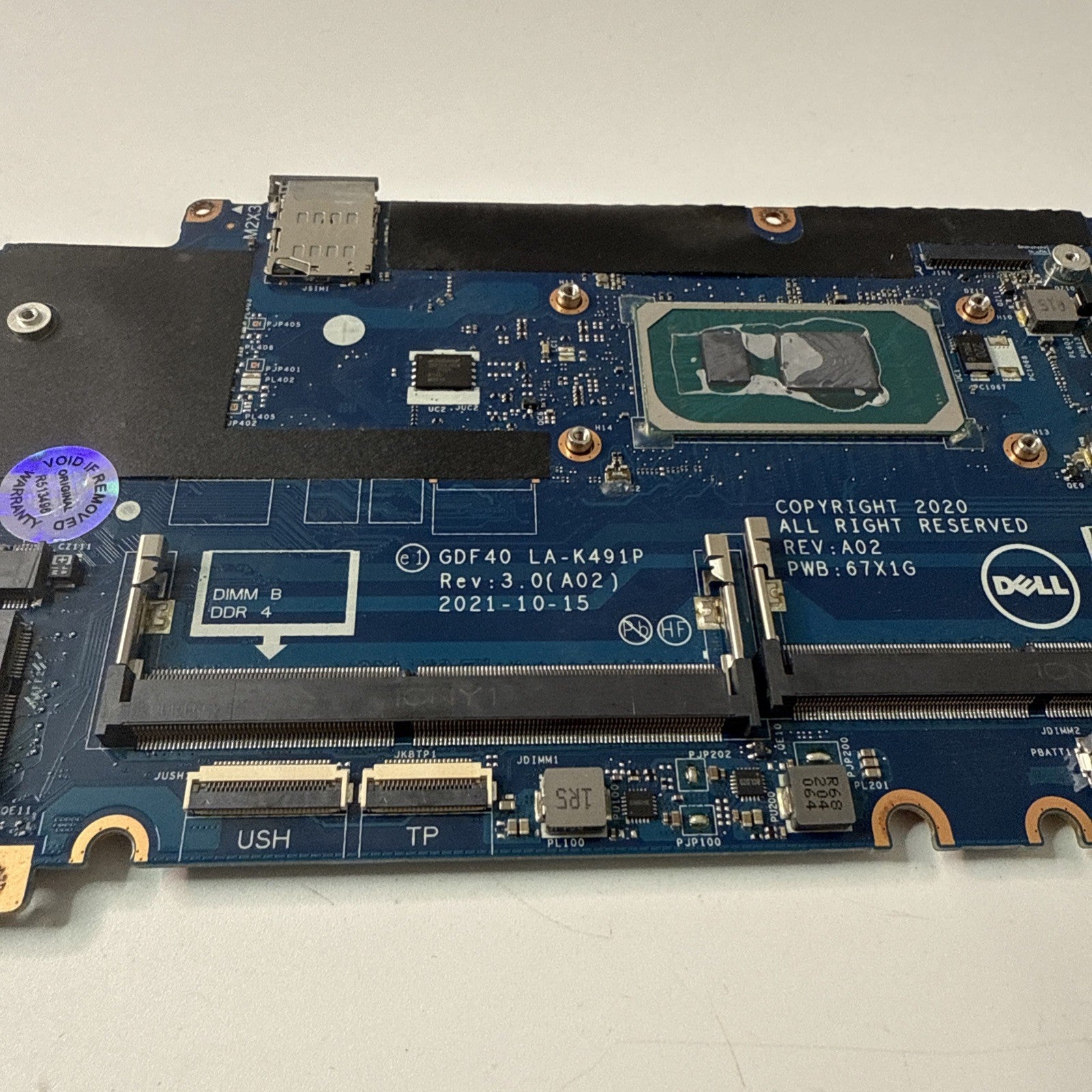 Dell Latitude 5420 Intel i5-1145G7 Motherboard GDF40 LA-K491P  (WORKS!) Chipped