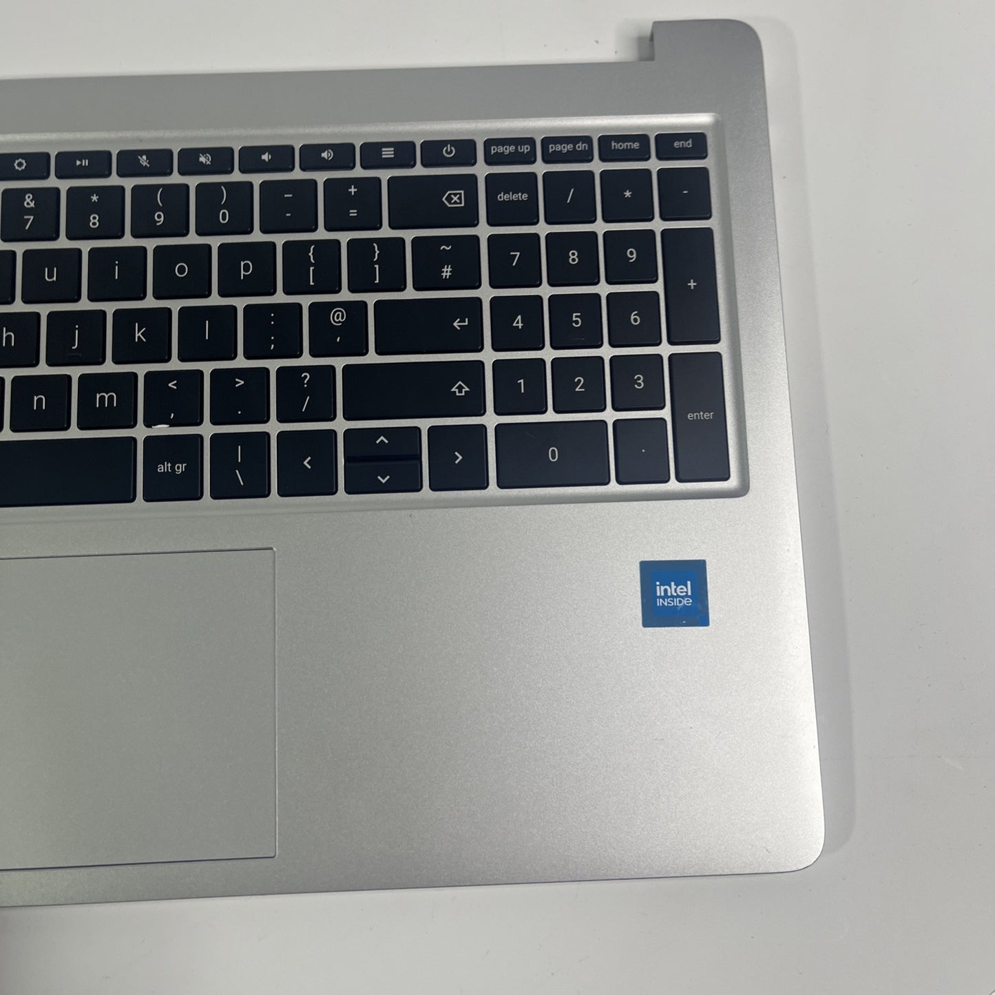 HP Silver Chromebook 15a-na0005sa Palmrest, Keyboard,speakers, Touchpad