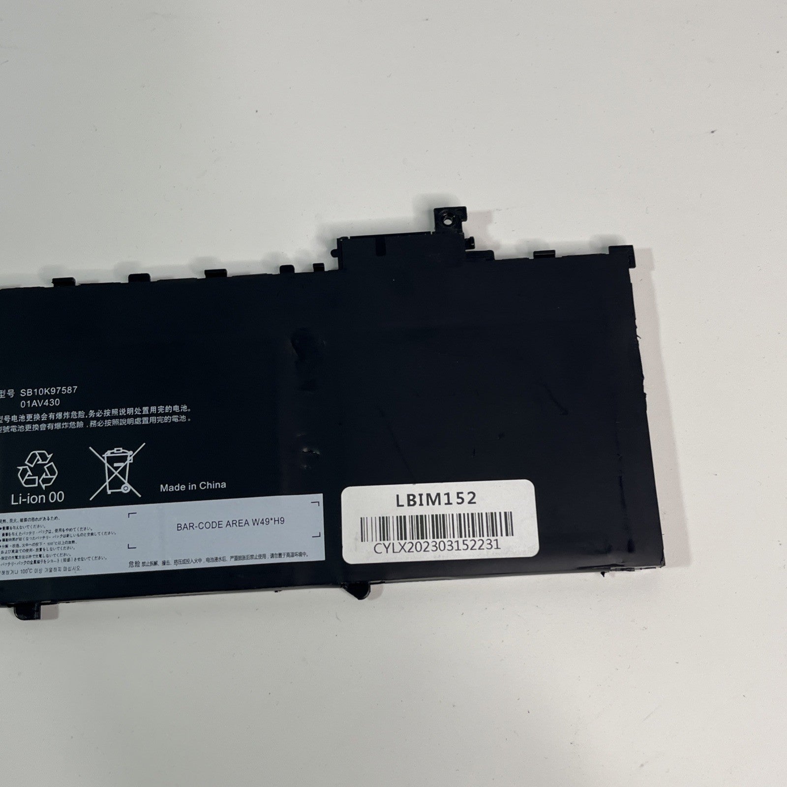 SB10K97586 Battery For Lenovo ThinkPad X1 Carbon 6th Gen, Battery Health: Good