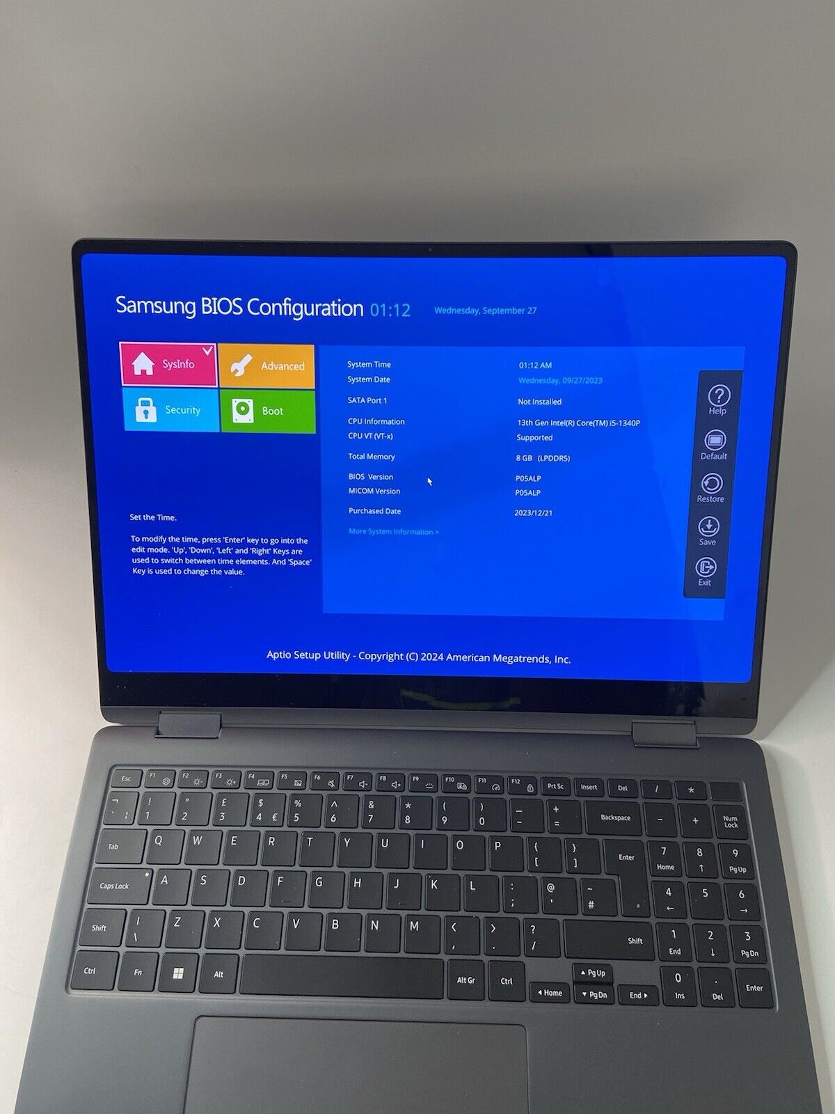 Samsung Galaxy Book3 PRO 360 NP965QFG Motherboard Intel i5-1340P 8GB BA41-02992A