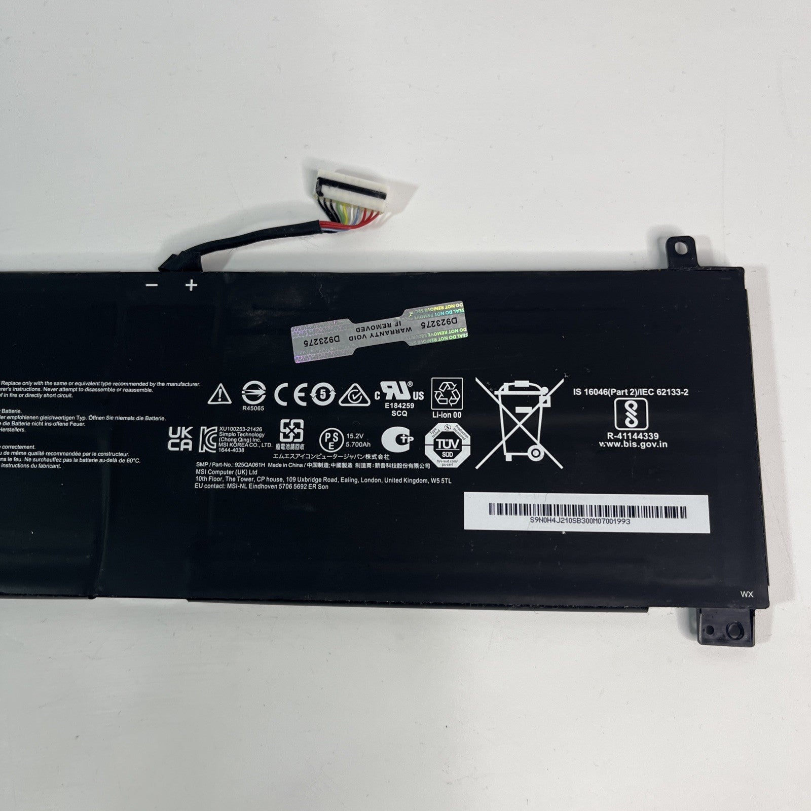 Genuine MSI CREATOR Z17 A12UET, CREATOR Z17 A12UGST, BTY-M54 Laptop Battery |