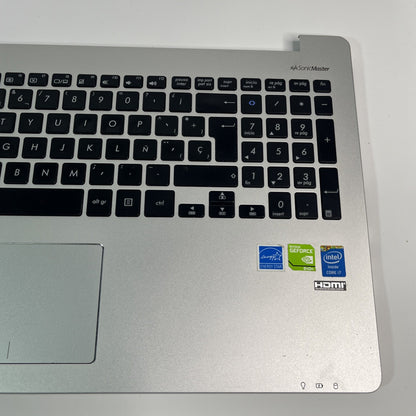 Genuine Silver Asus K551L Complete Palmrest, Keyboard,Usb Board & Spk 13NB0261AM