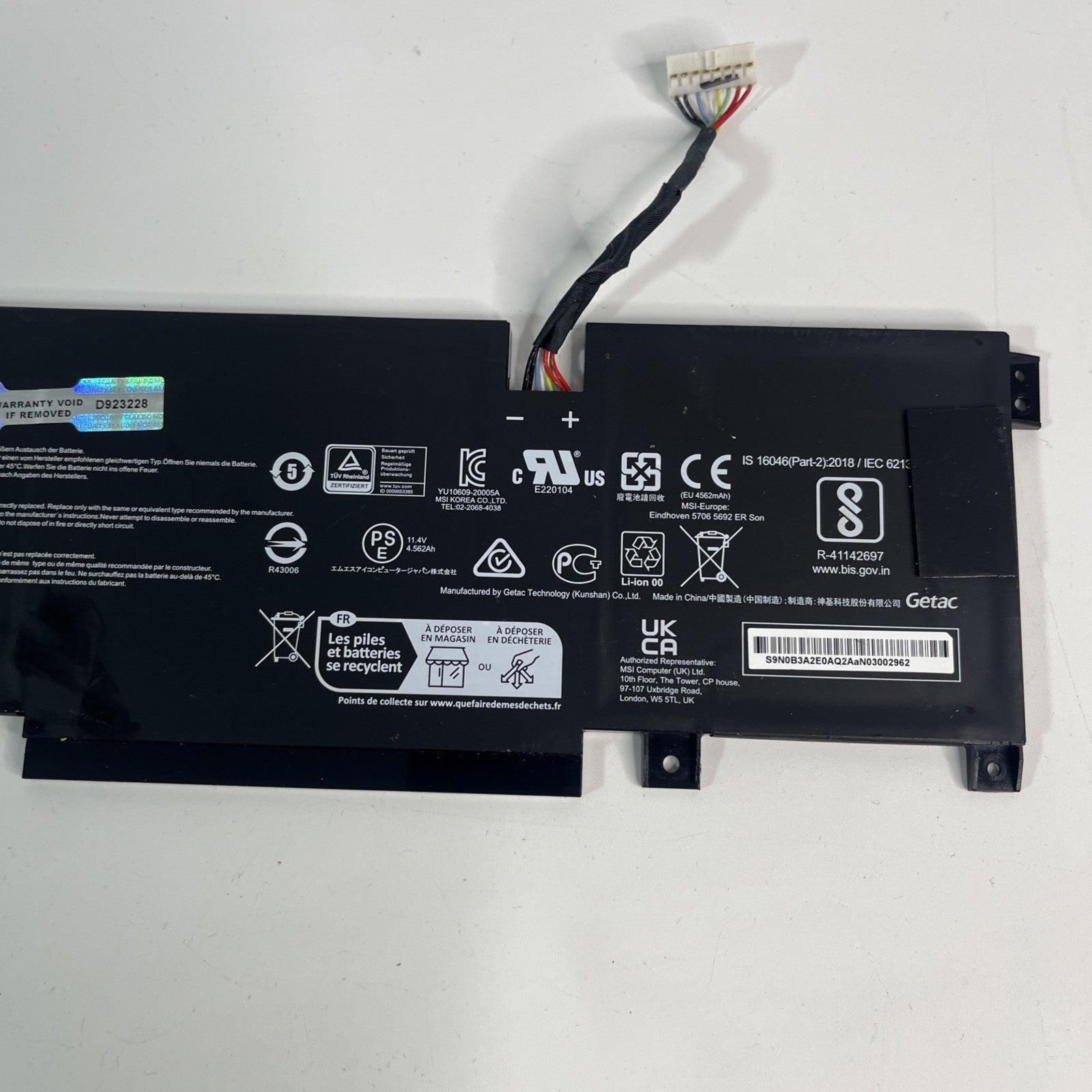 Genuine MSI KATANA GF66 11UD, GF66 11UE, GF66 12UC, GF66 12UD Laptop Battery
