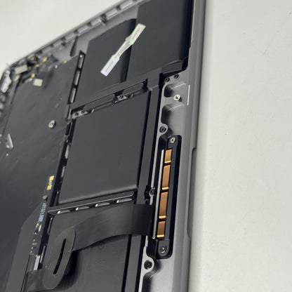 Genuine MacBook Pro16" A2141-2019 Palmrest keyboard Trackpad.  Bit Crack At Side