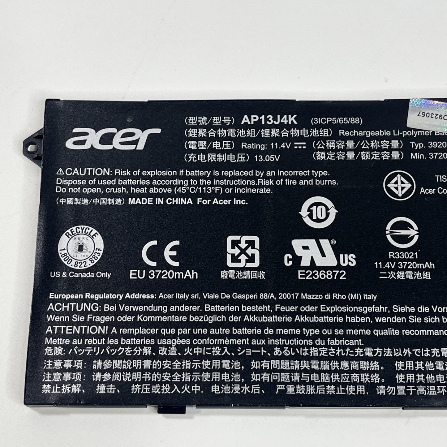 Genuine Asus Chromebook CB3-431 Series AP13J4K Laptop Battery Good Health