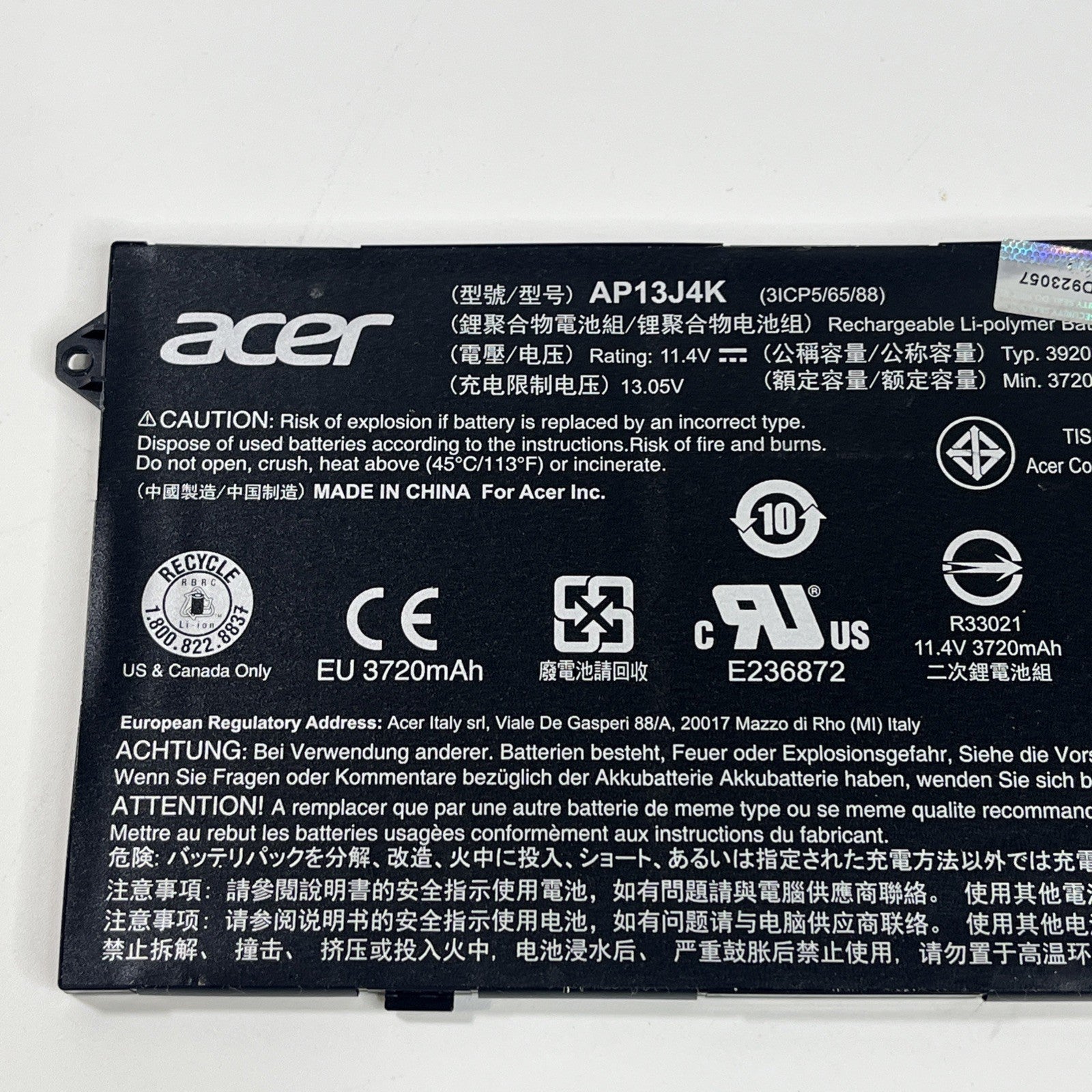 Genuine Asus Chromebook CB3-431 Series AP13J4K Laptop Battery Good Health
