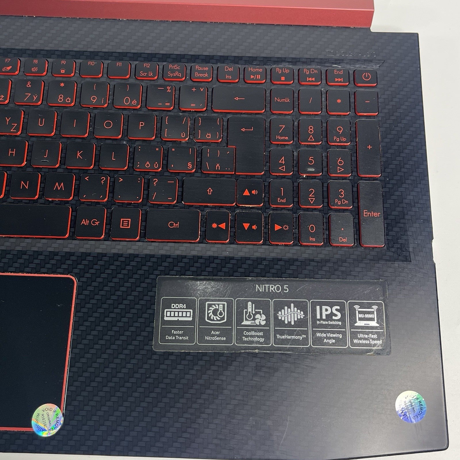 Acer Aspire Nitro AN515-52 Complete Palmrest Assembly UK Keyboard AP290000400