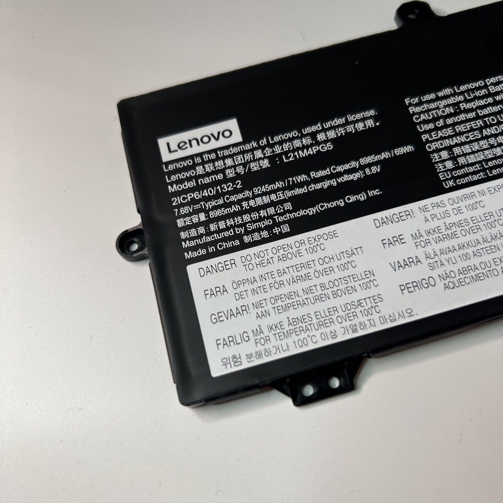 Lenovo Ideapad 5 Chrome 16IAU7 Battery L21M4PG5 Genuine 