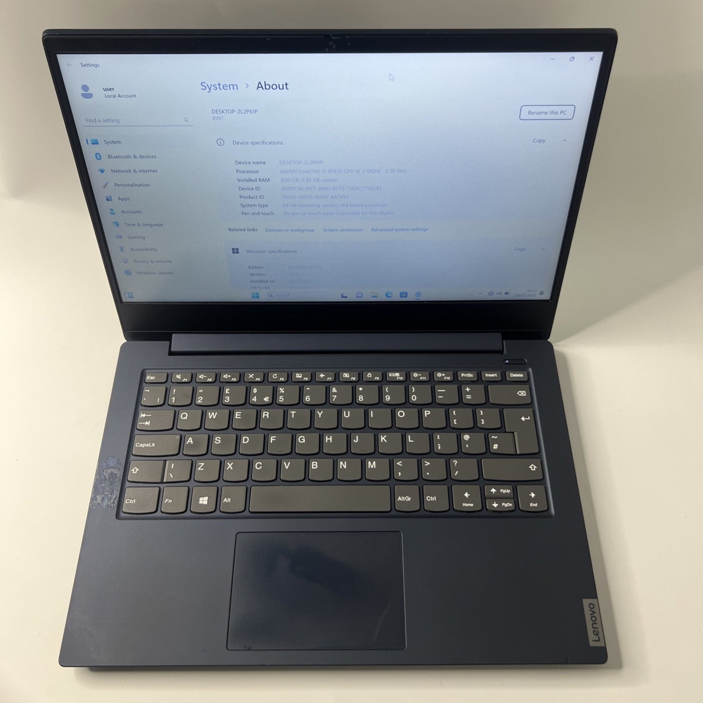 Lenovo IdeaPad S340-14IWL Laptop 14" Full HD Screen i5-8145U 8GB RAM 128GB SSD