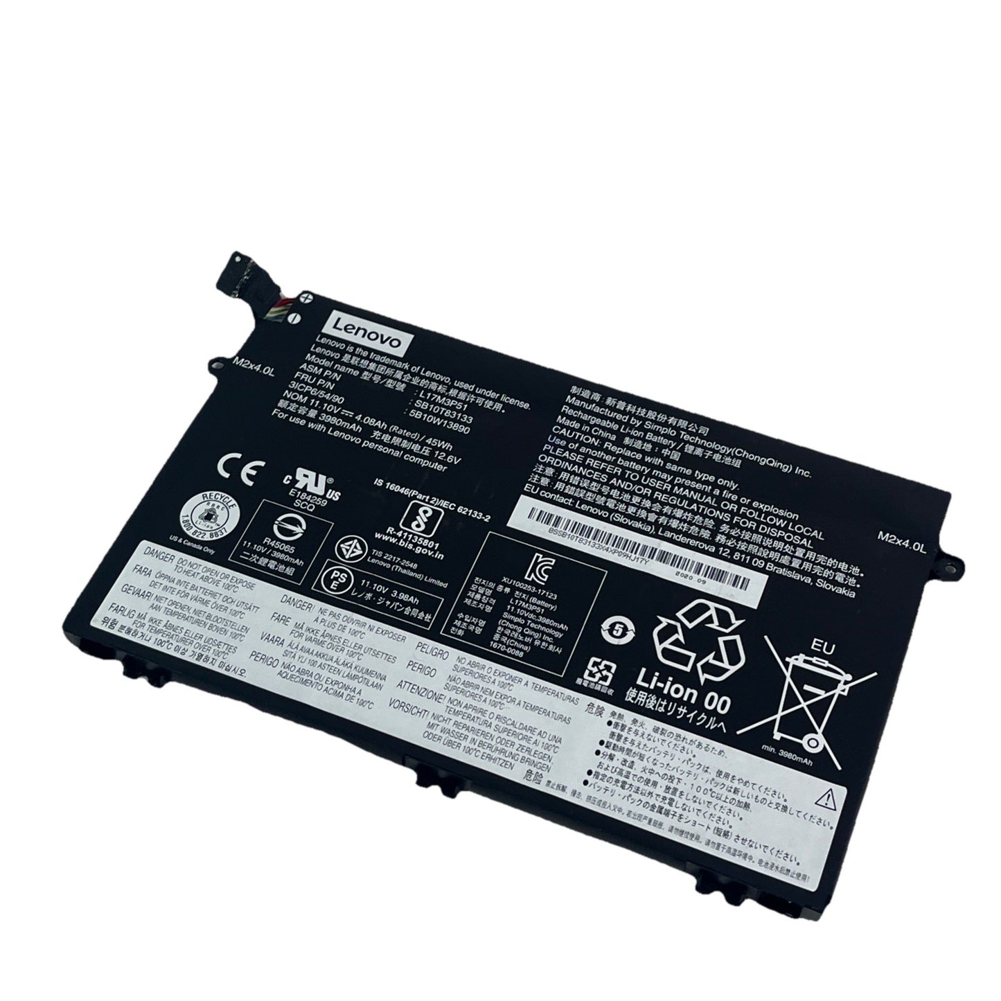 Genuine L17M3P51 Battery For Lenovo Thinkpad E14 , Battery Health: Very Good