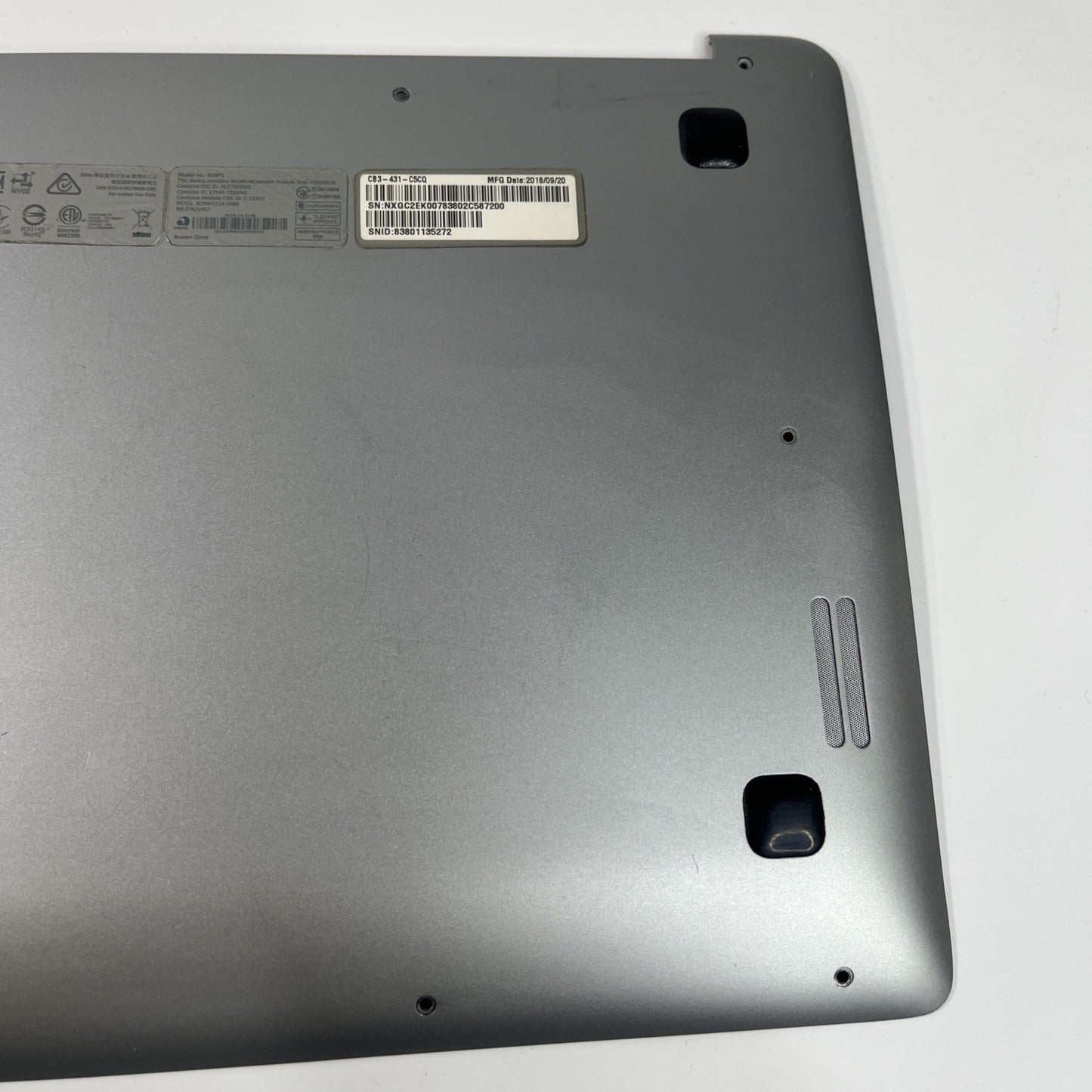 Genuine Acer Chromebook CB3-431 Bottom Base Cover Sliver 13n0-G1A0503
