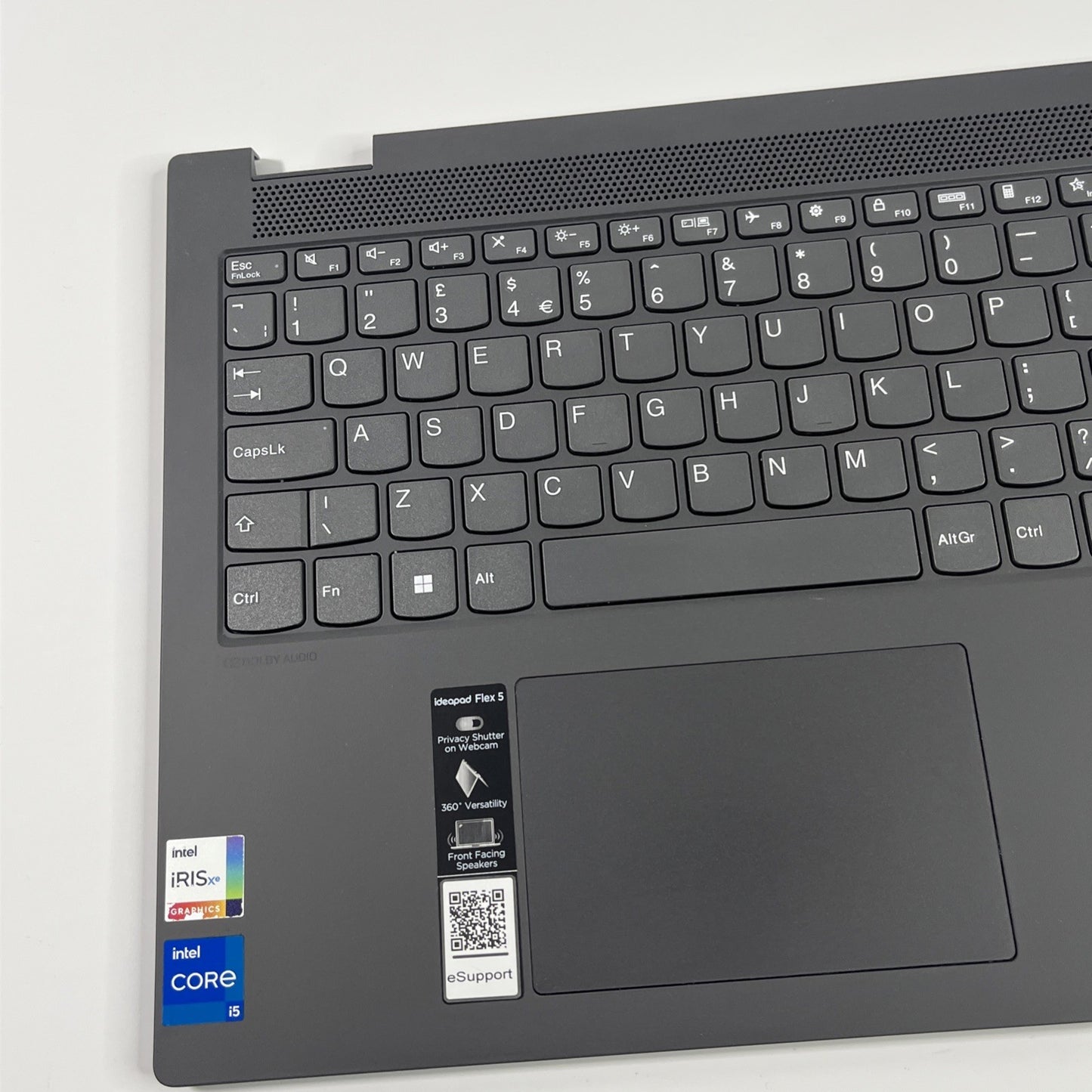 Genuine Grey Lenovo Ideapad Flex 5-15 15ITL05 Complete Palmrest Keyboard Cover