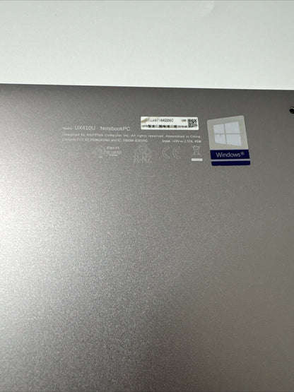 Asus UX410U UX410UA UX410UF UX410UQ Bottom Base Cover 13N0-UMA0311 Silver