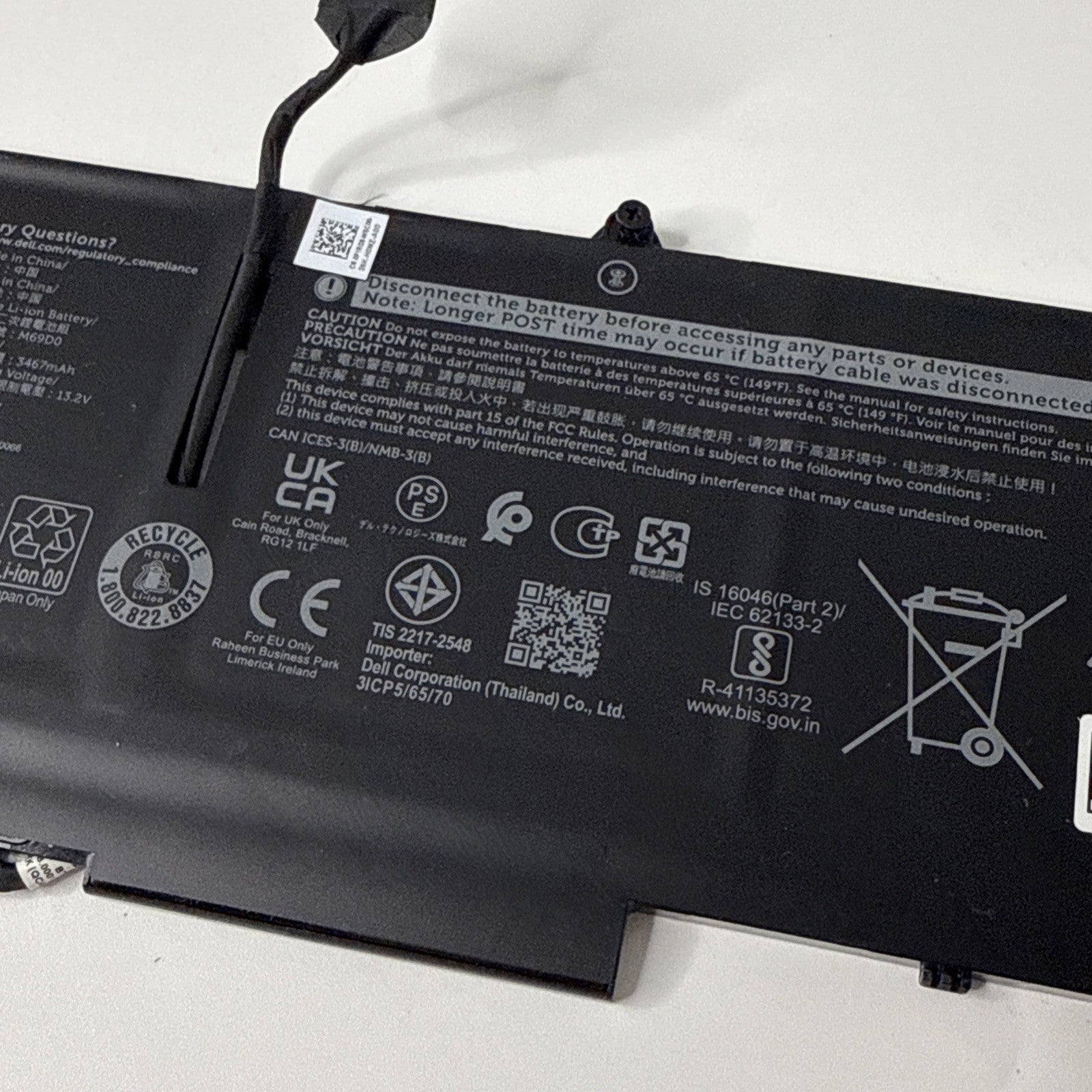 M69D0 Dell Latitude 5530 Genuine Battery 078FWY 41Wh (GOOD HEALTH)