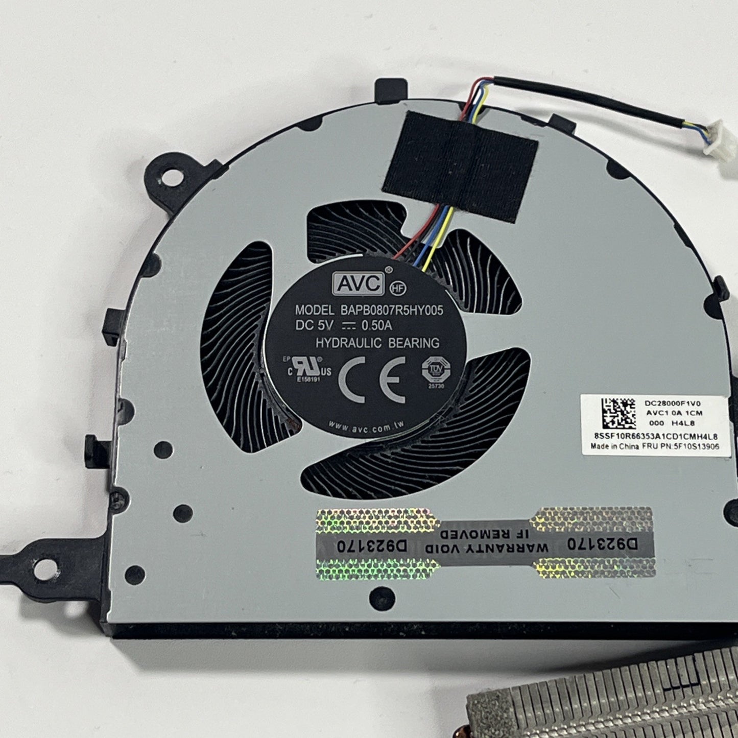 Lenovo Ideapad 5 15ITL05 15IIL05 CPU Cooling Heatsink & Fan 5F10S13906